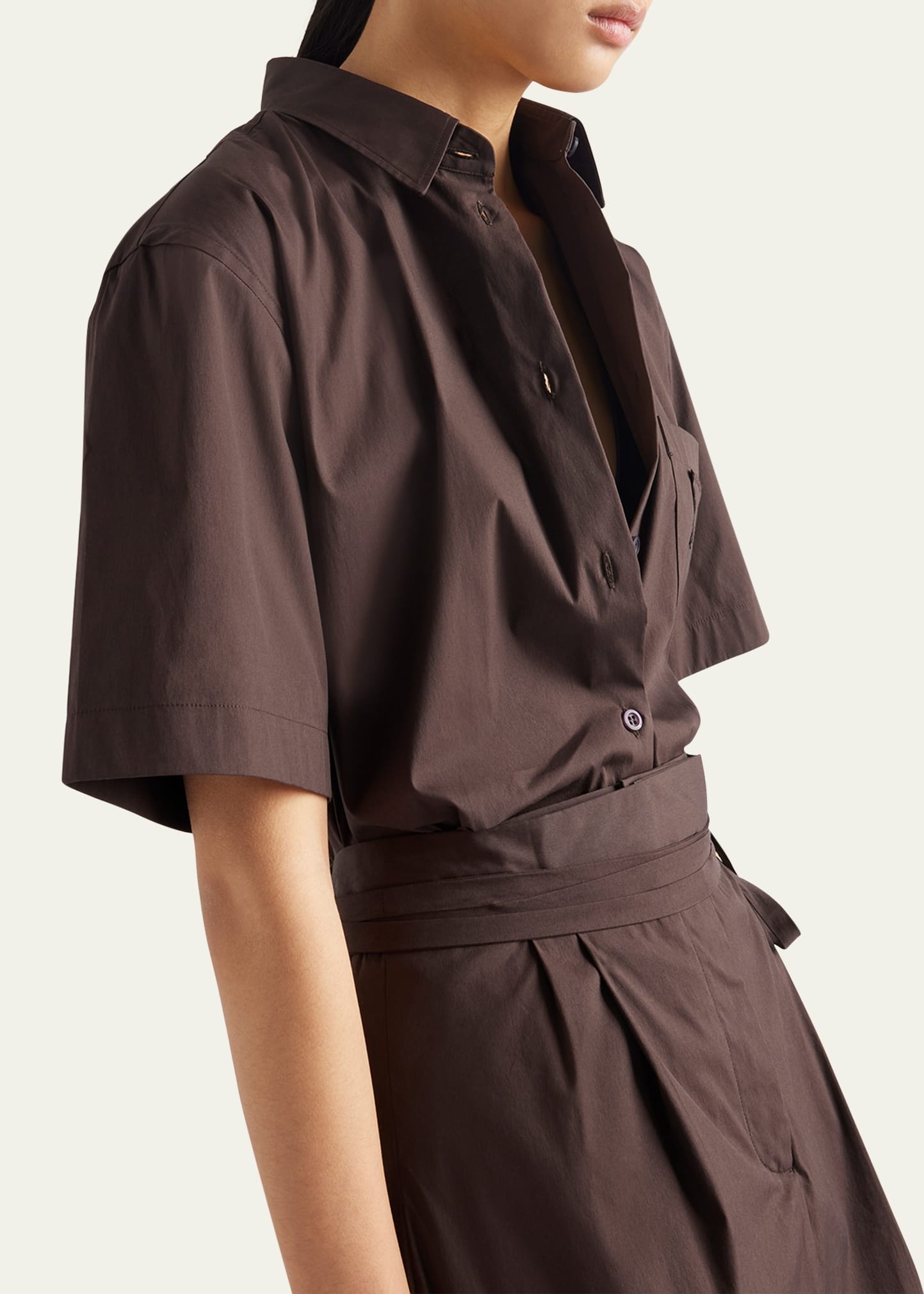 Short-Sleeve Stretch Poplin Shirt - 4