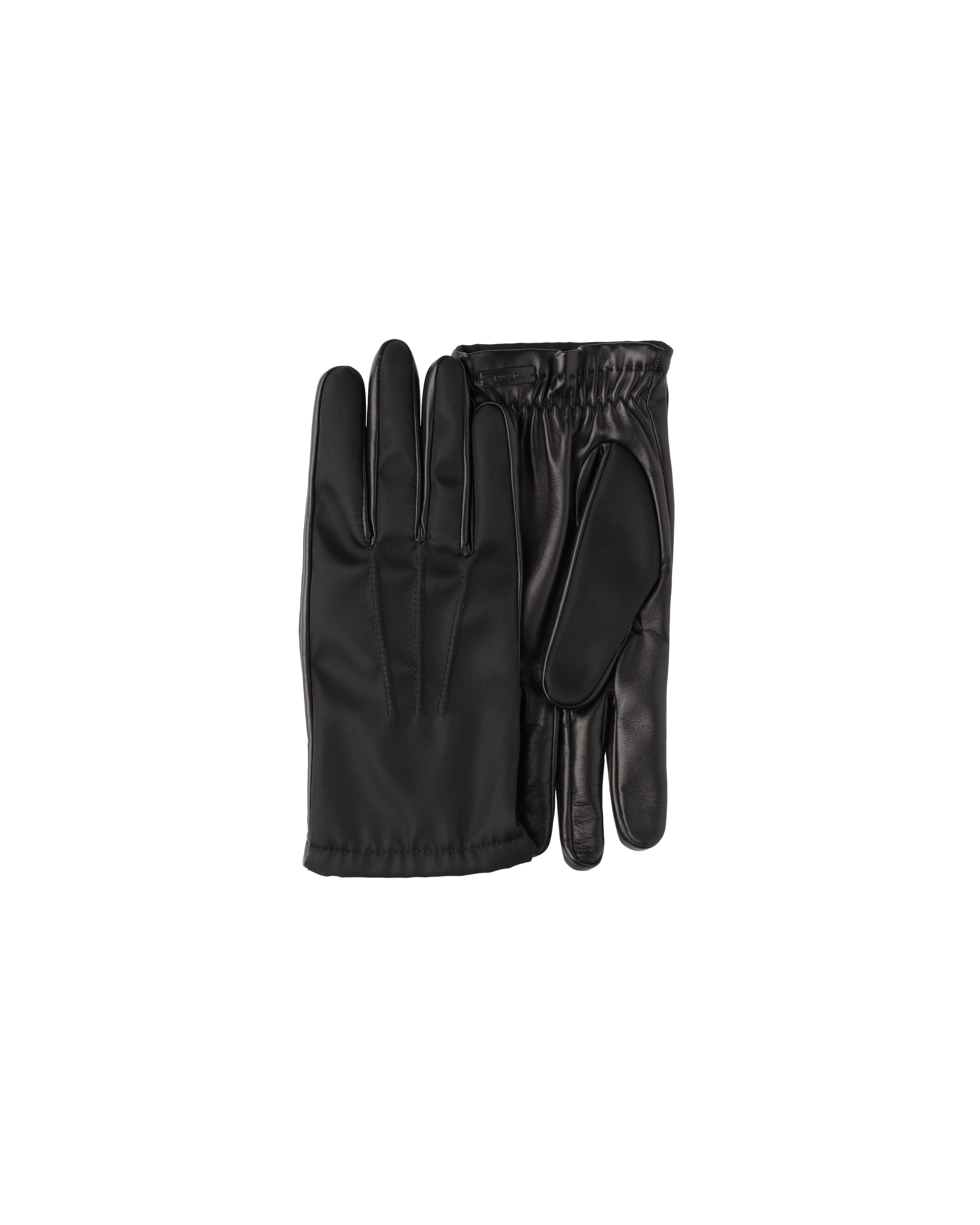 Re-Nylon and nappa leather gloves - 1