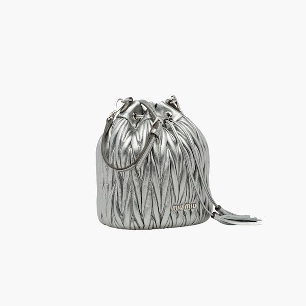 Matelassé nappa leather bucket bag - 6