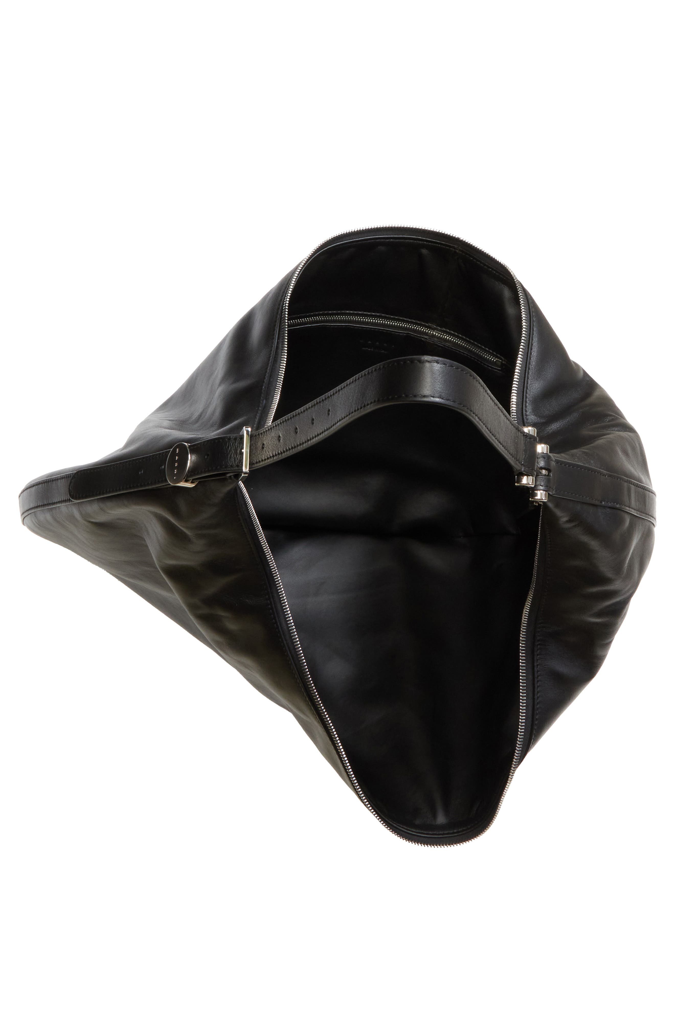 Marni Medium Dot Leather Hobo Bag in 001 - 5