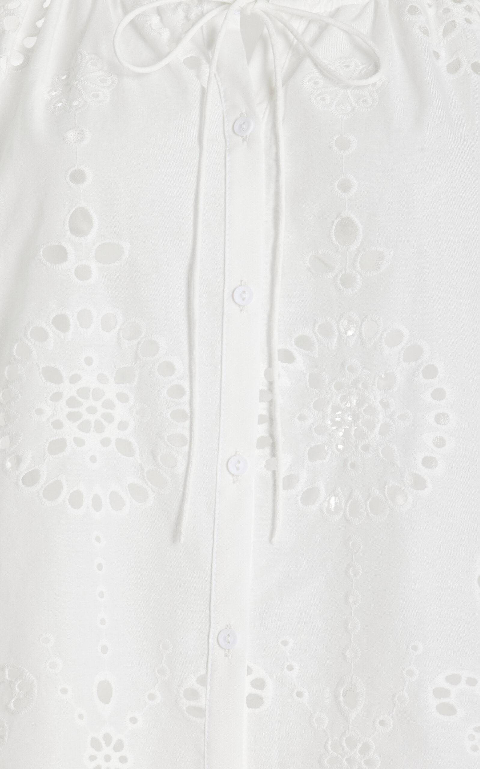 Broderie Anglaise Cotton Blouse white - 5