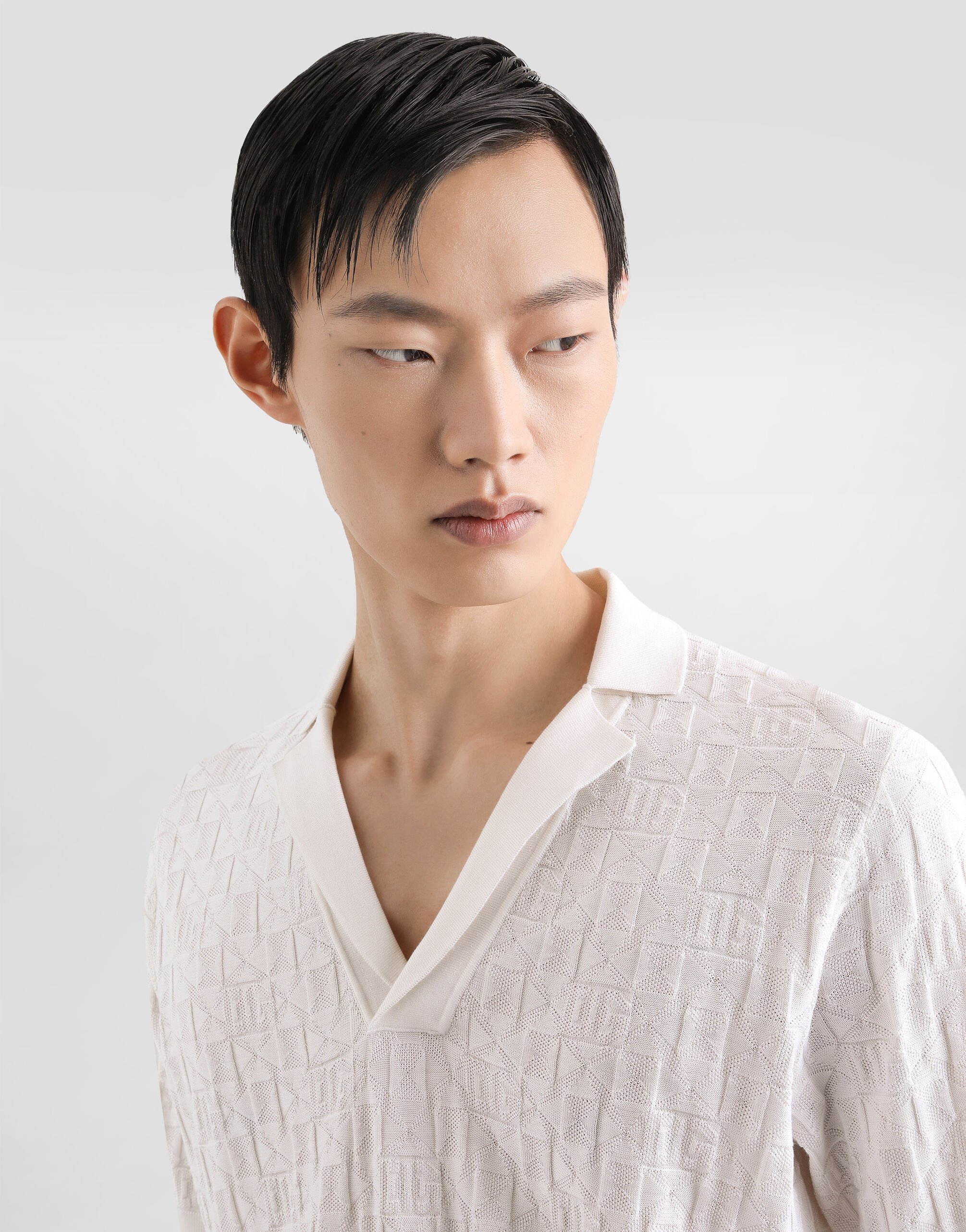 Satin silk polo shirt - 4