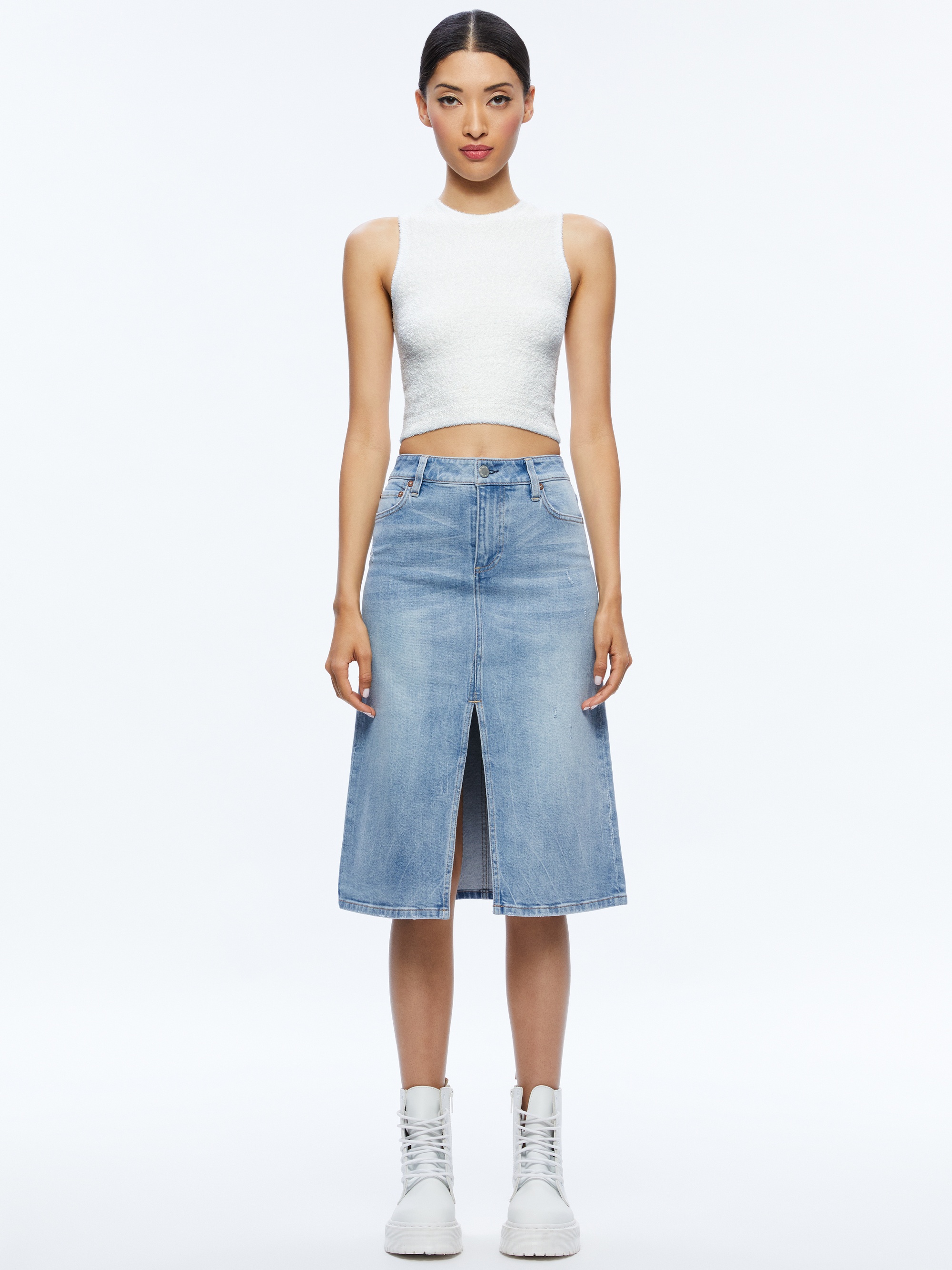 RYE MIDI DENIM SKIRT - 6