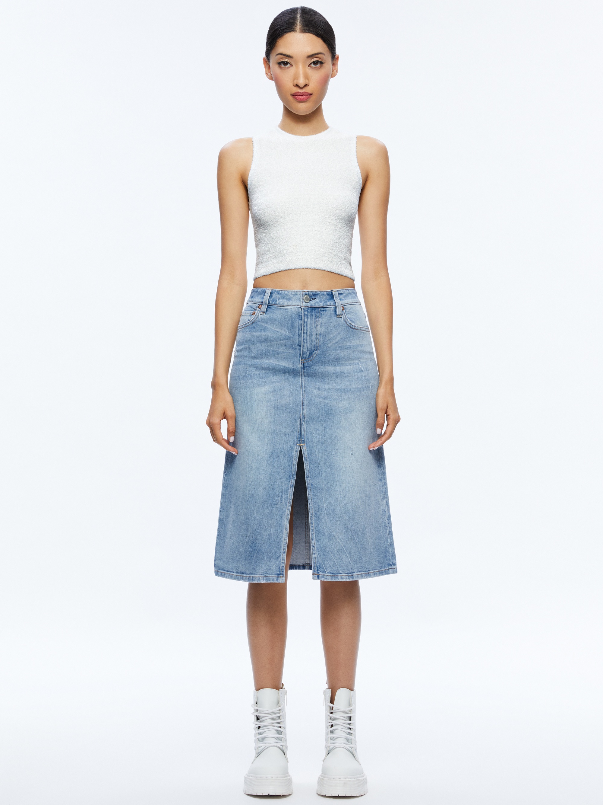 RYE MIDI DENIM SKIRT - 6