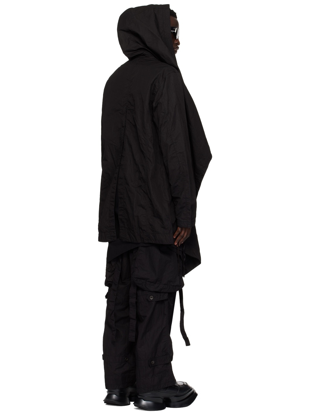 Black Hooded Coat - 3