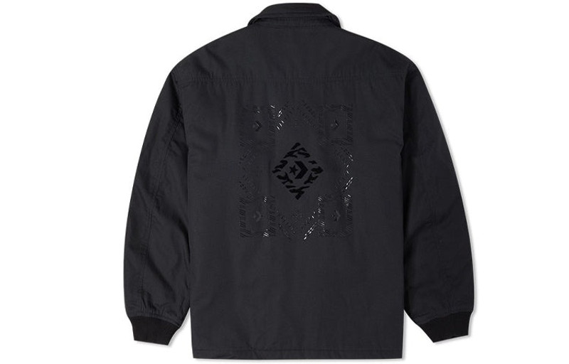 Converse Converse New Year Series Logo Printing Lapel Sports Jacket Dark Black 10024149-A02 outlook