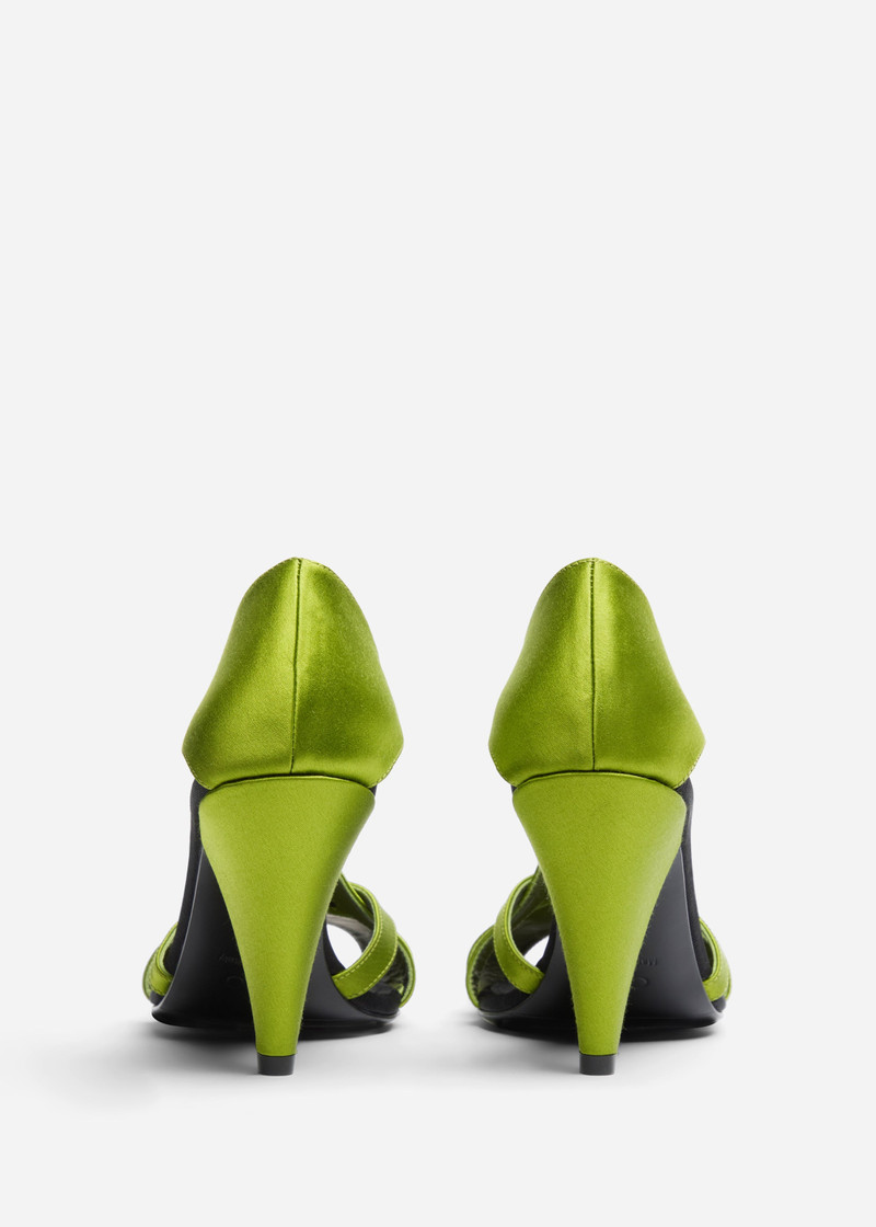 Open Toe Heeled Sandal in Satin 3