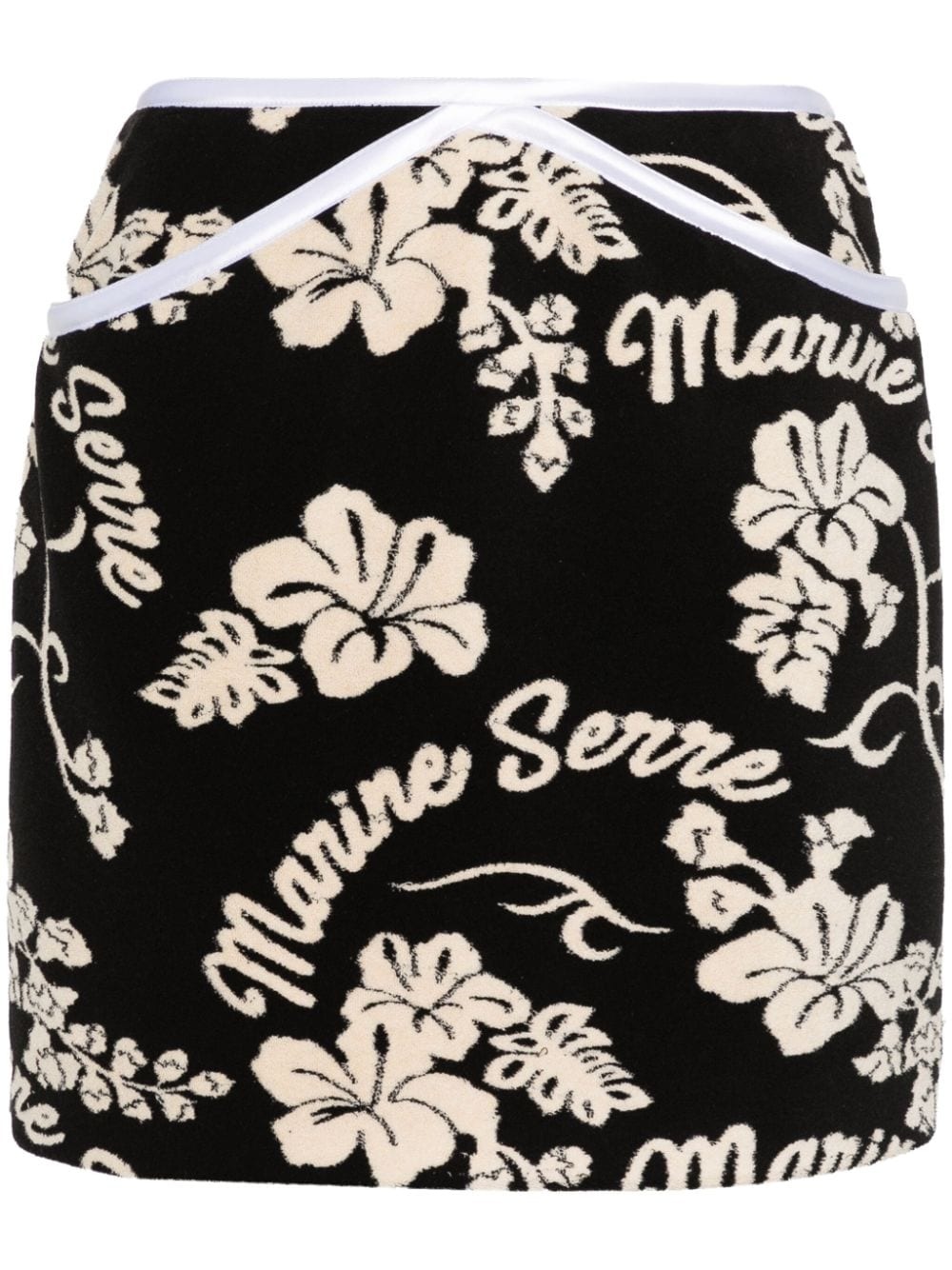 patterned-jacquard mini skirt - 1
