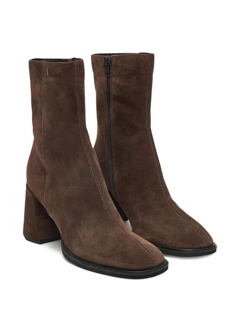 FURLA Diamond block-heel zipped ankle boots outlook