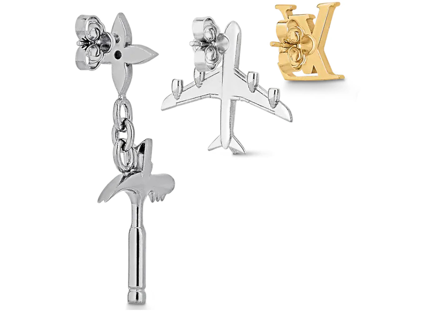 Louis Vuitton LV Comics Earrings Silver - 2