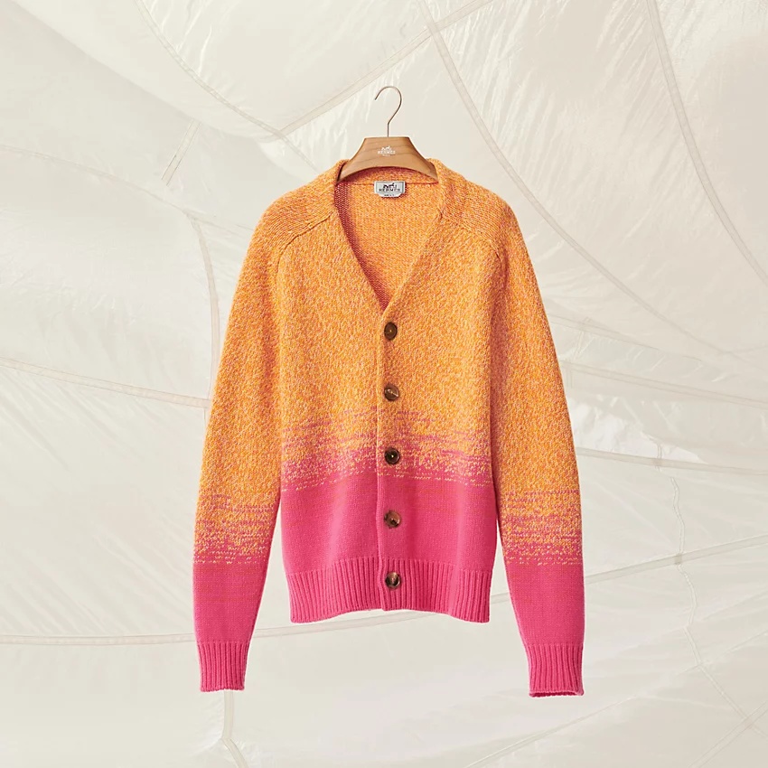 "Mouline ombre" buttoned cardigan - 5
