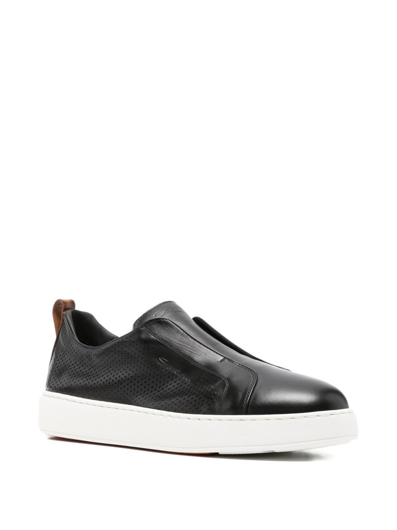 Santoni perforated sneakers outlook