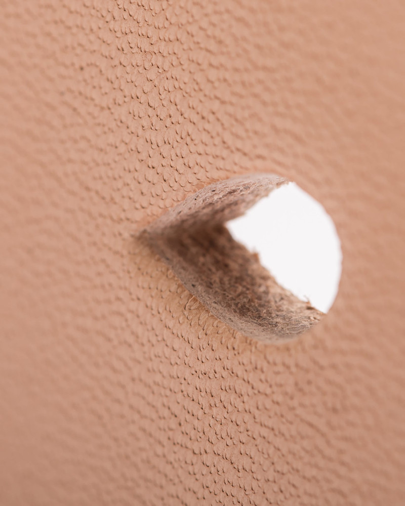 HEAVY DUTY &QUOT;TOCHIGI&QUOT; LEATHER BELT WITH NICKEL PLATED GARRISON BUCKLE - NATURAL 7