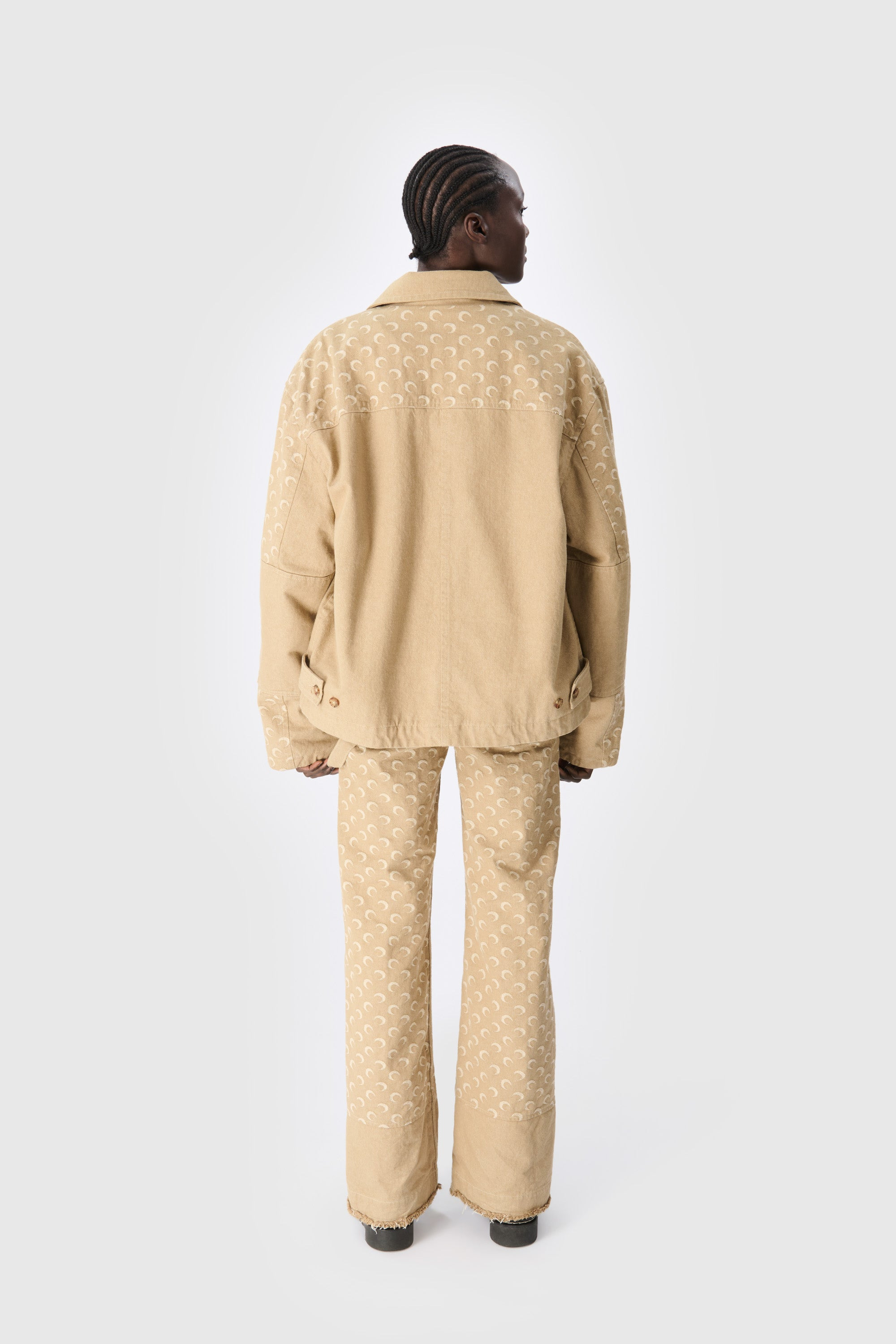 Moon Jacquard Twill Workwear Pants - 3