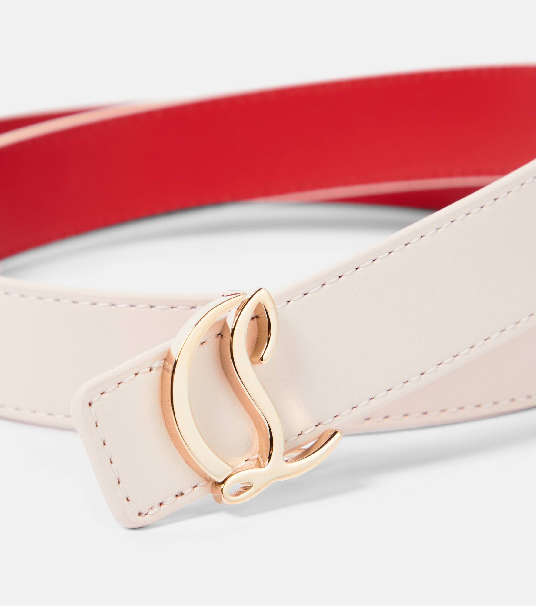 CL Logo leather belt - 3