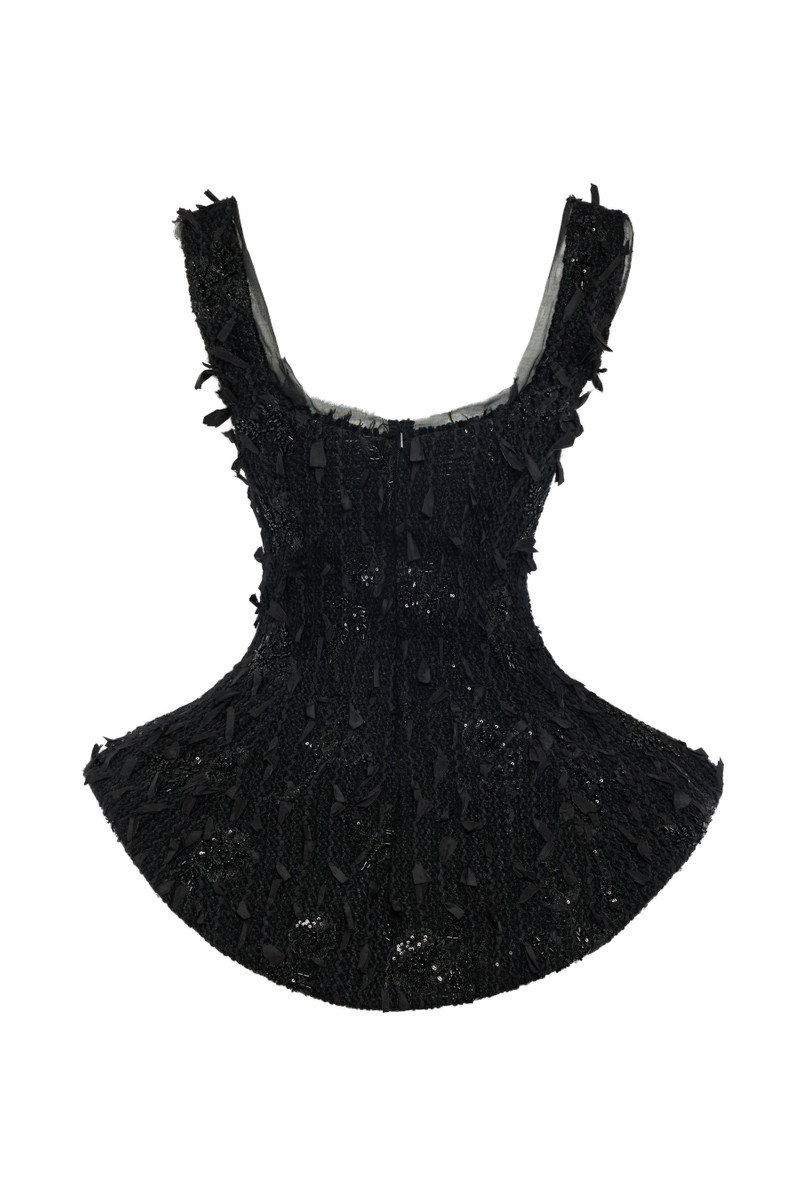 A.W.A.K.E. MODE BASQUE BALLERINA TOP BLACK outlook