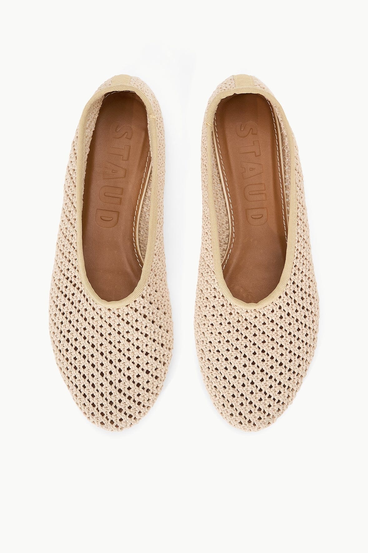 STAUD ALBA BALLET FLAT CREAM CROCHET - 6