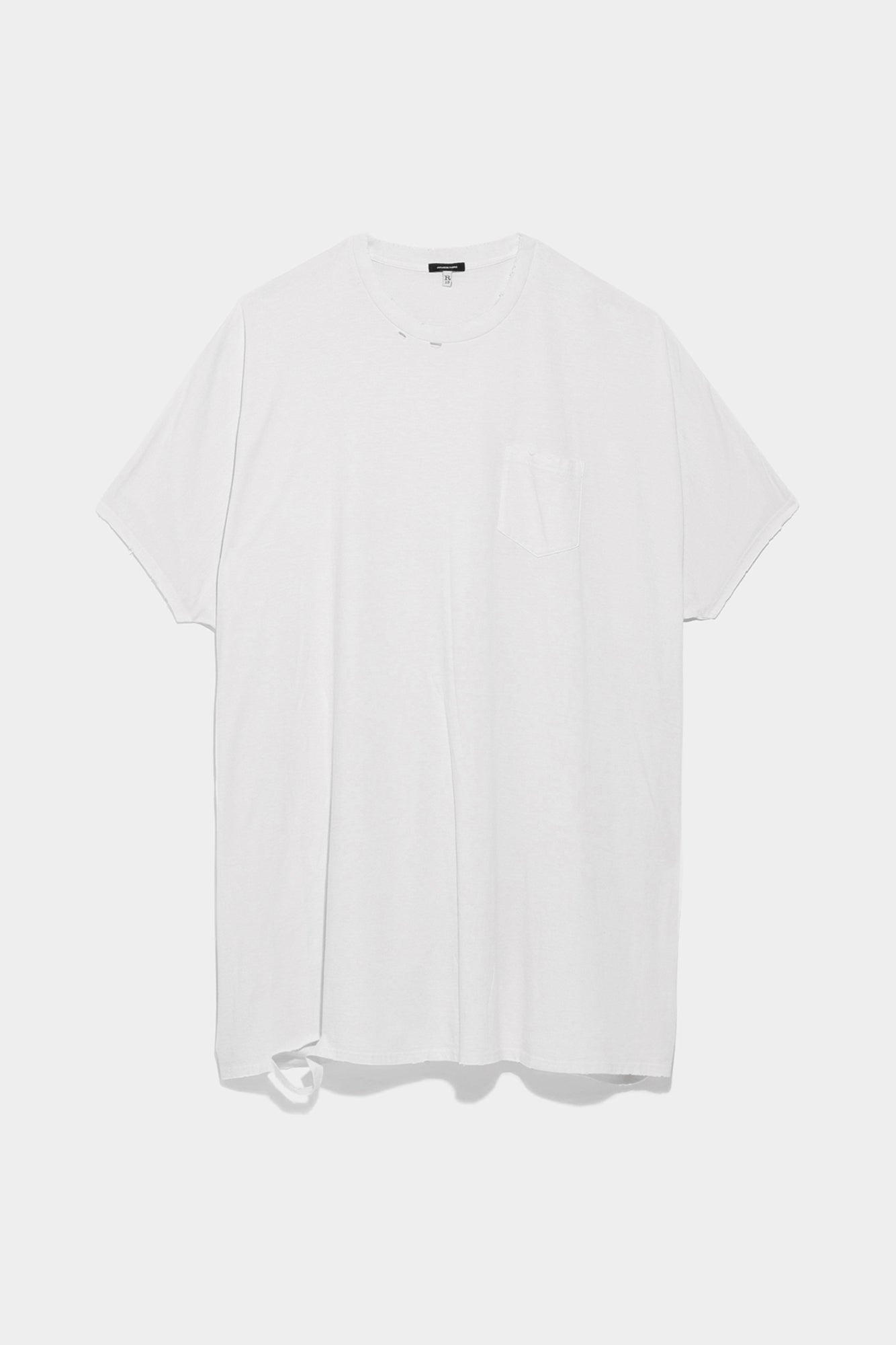 Oversized Boxy T - White | R13 Denim Official Site - 4