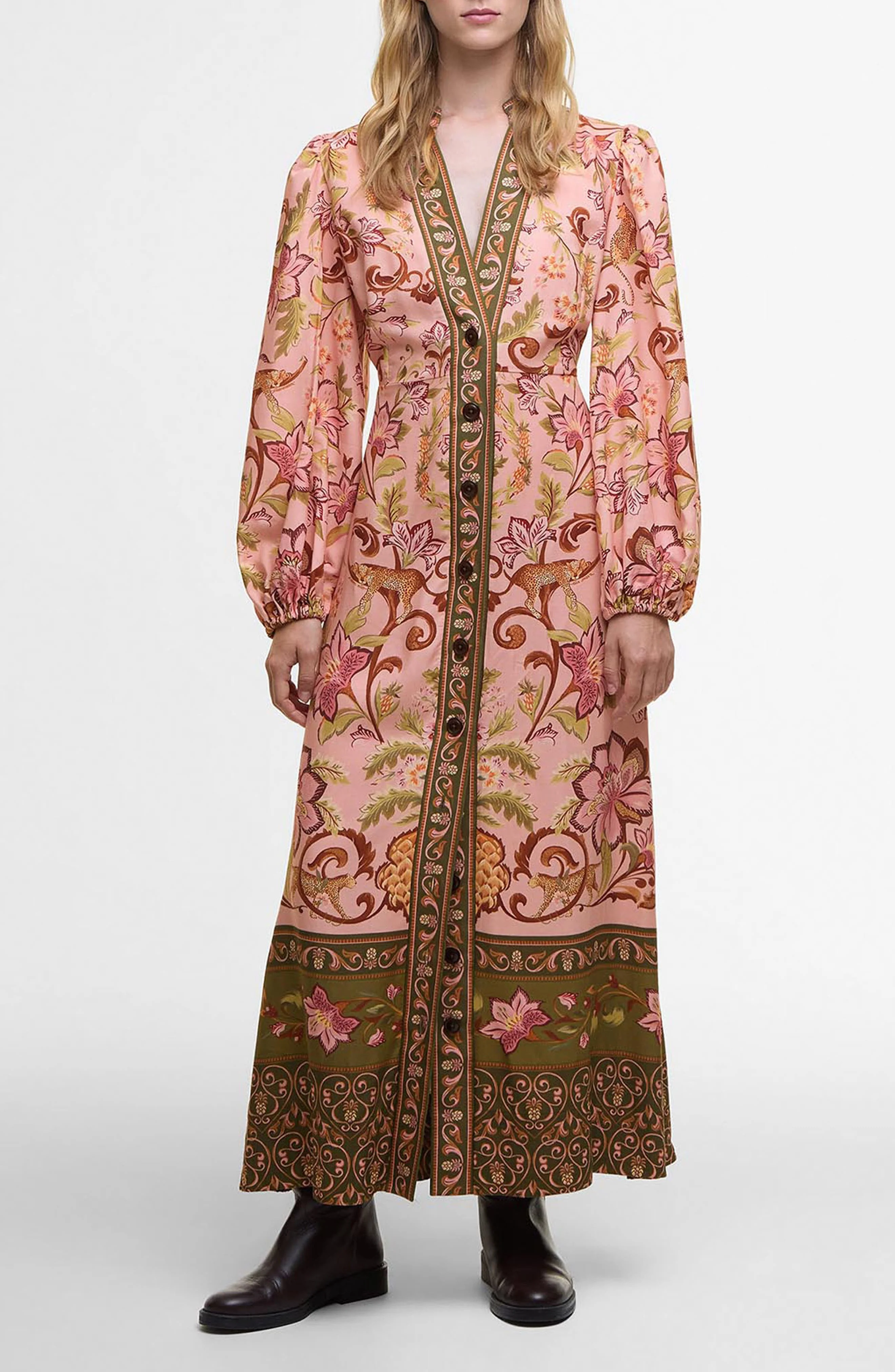 Barbour Alice Mixed Floral Long Sleeve Maxi Dress in Tropical Print at Nordstrom - 1