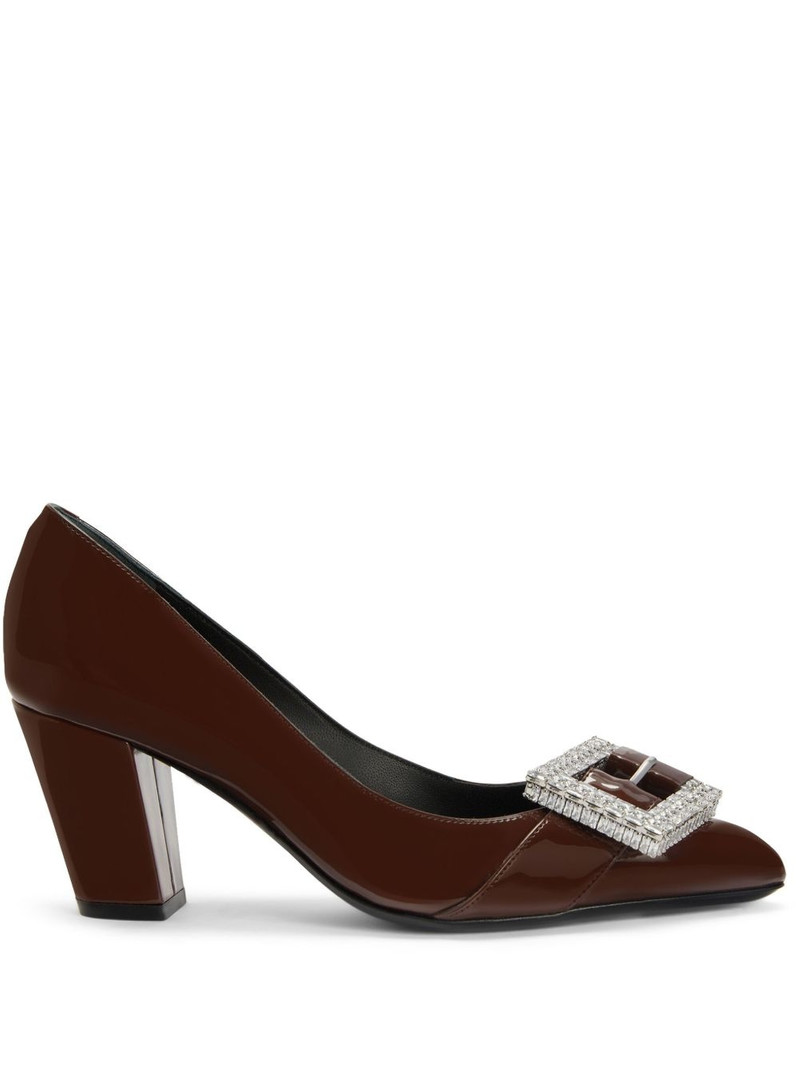 buckle-detail leather pumps 1