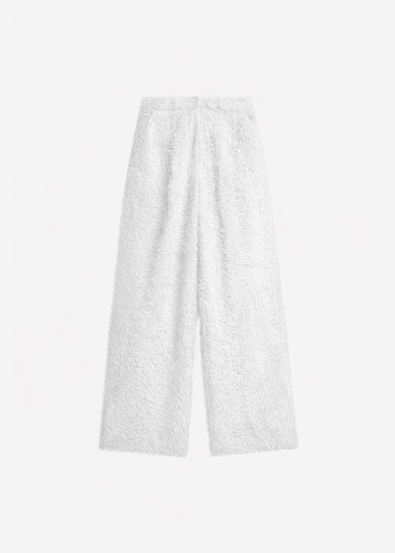 Melker Furry Pants - Off White 1