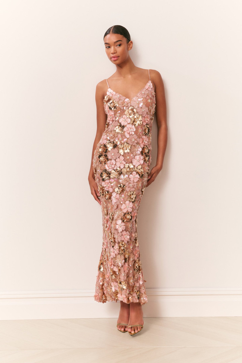 Fleurina Sequin Floral Maxi Dress 3