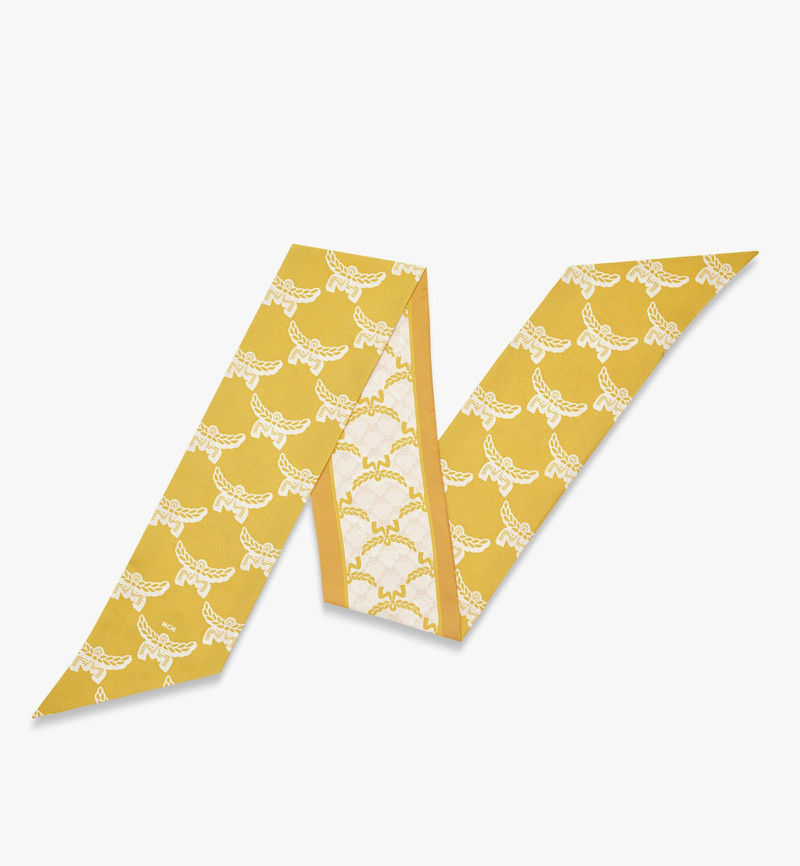 MCM Lauretos Jacquard Petite Scarf in Organic Silk outlook
