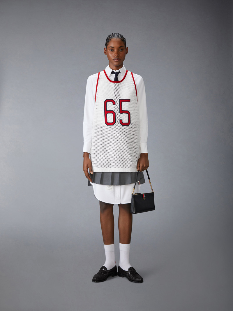 INTARSIA CASHMERE MESH BASKETBALL JERSEY 7