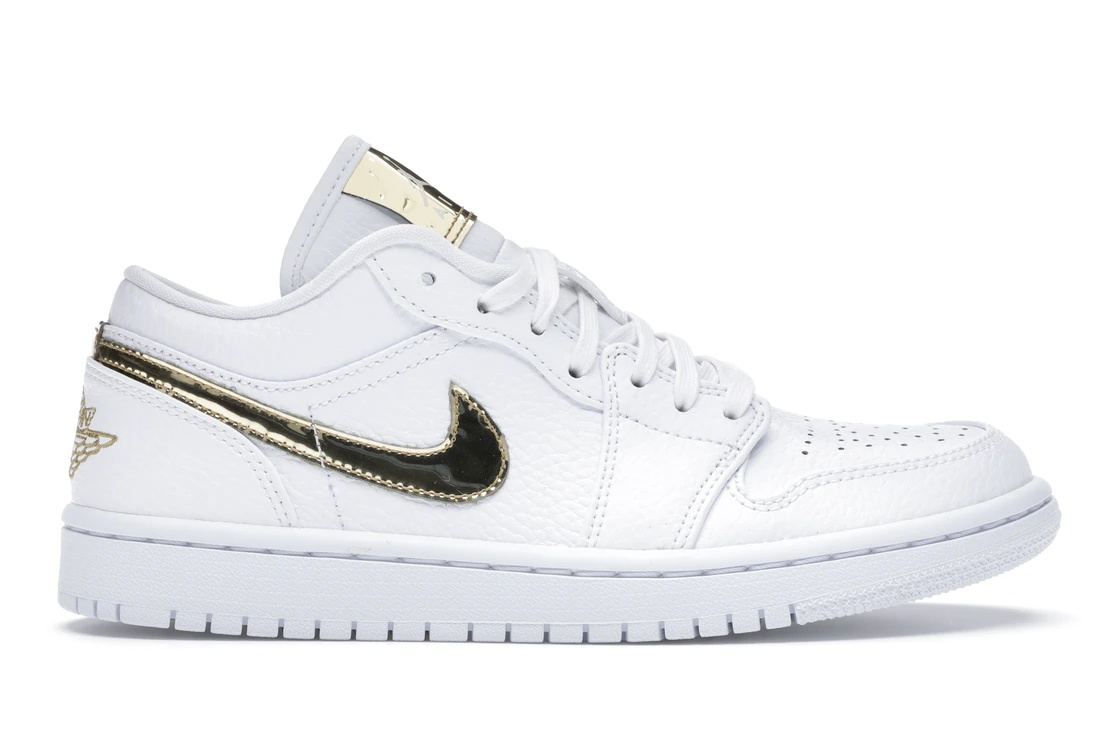 Jordan 1 Low White Metallic Gold (W) - 1