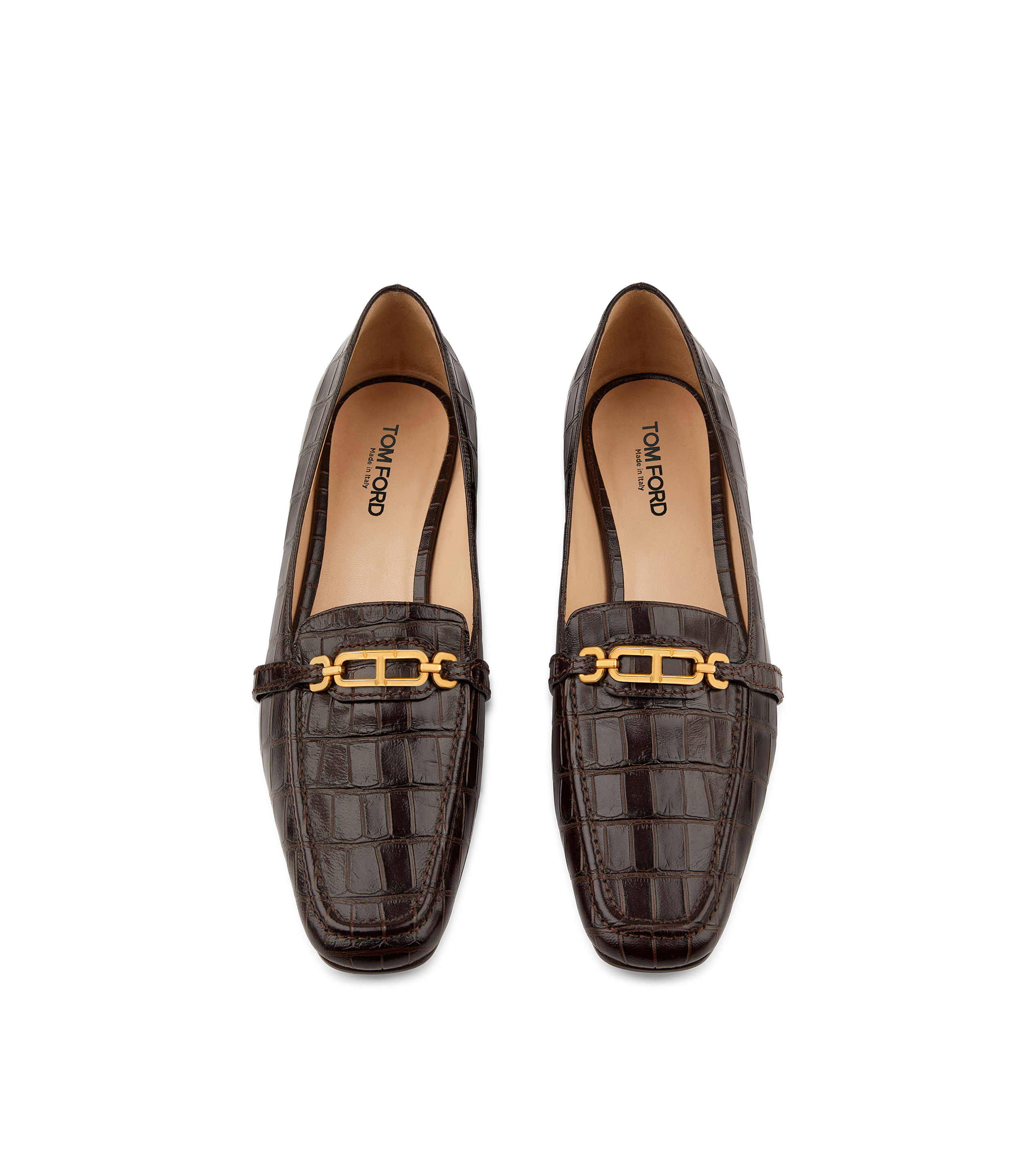 STAMPED CROCODILE LEATHER WHITNEY LOAFER - 4