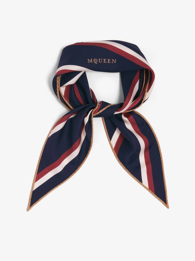 Alexander McQueen College Stripe Losange Scarf outlook
