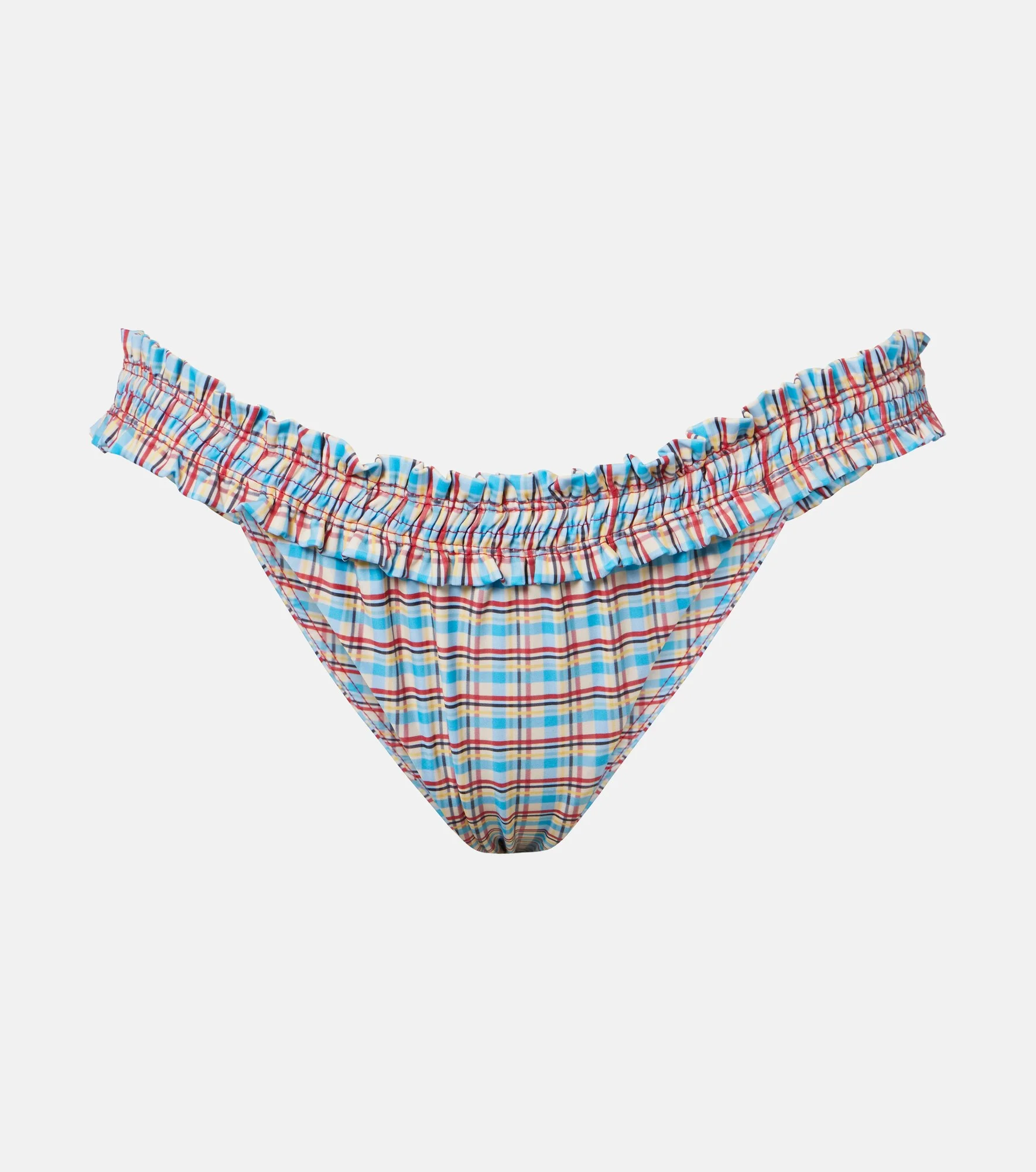 Esterel checked ruffled bikini bottoms - 1