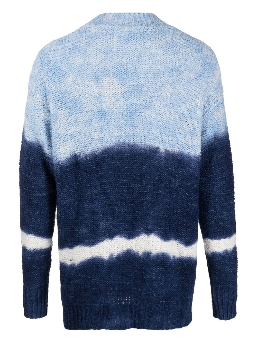 cable-knit tie-dye pattern jumper - 2