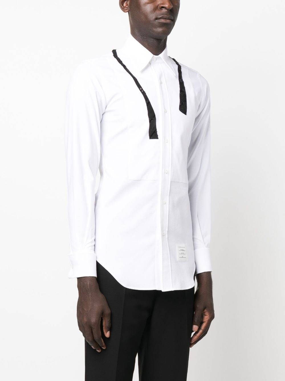 sequin-embellished cotton shirt - 3