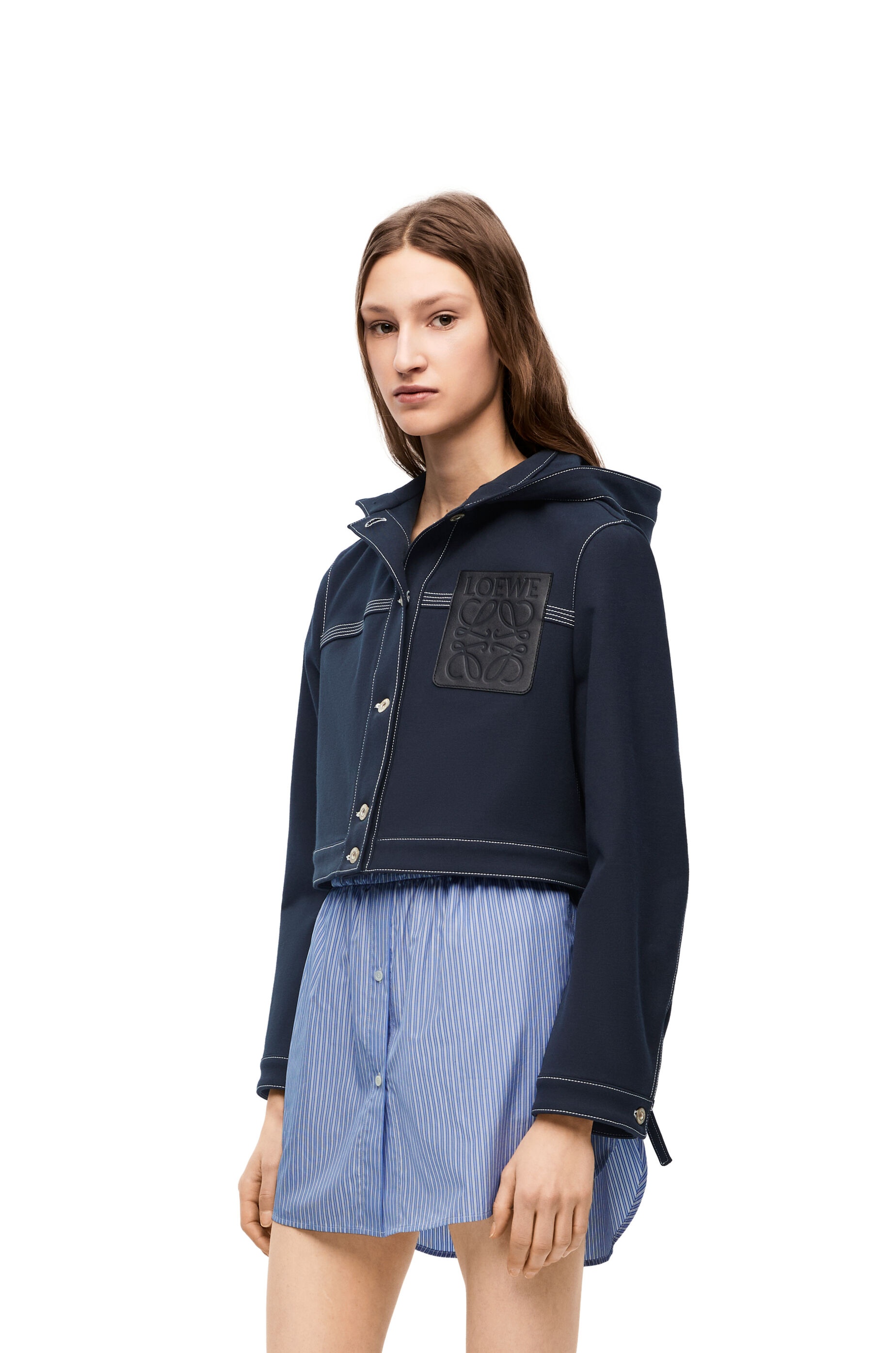 Cropped workwear jacket in technical cotton - 3