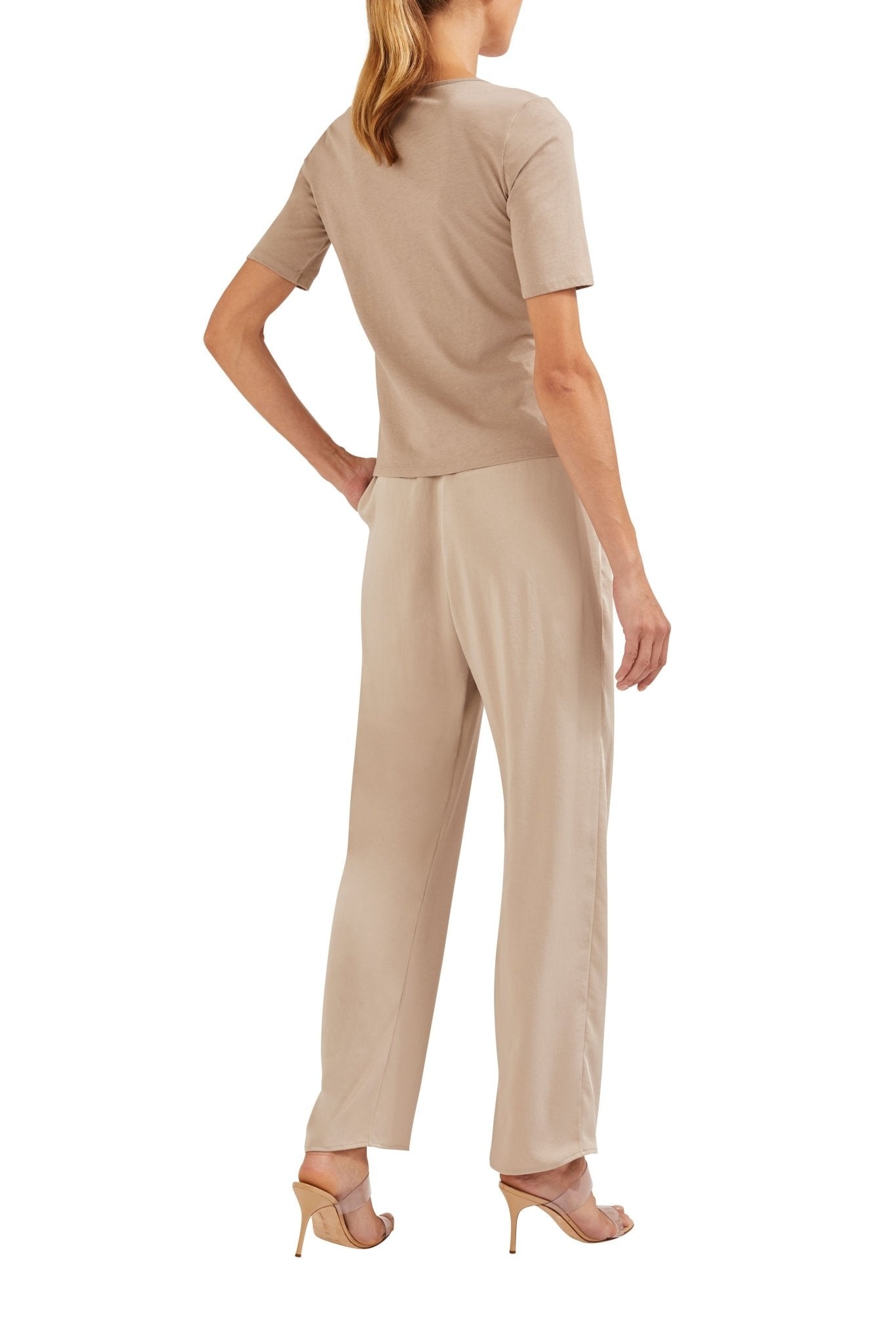 Cotton Scoop Neck Tee - 2