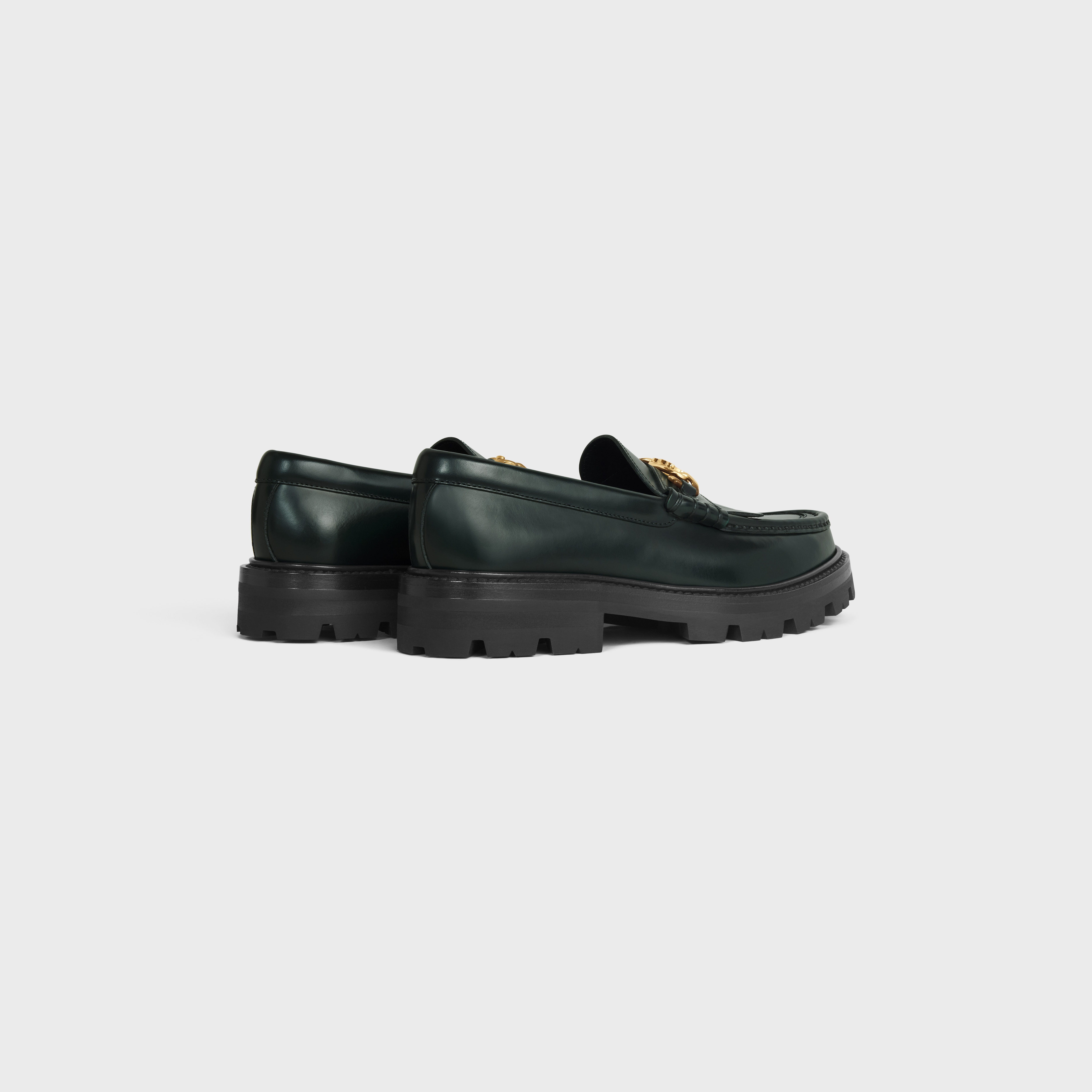 CELINE MARGARET LOAFER WITH TRIOMPHE CHAIN in POLISHED BULL - 3
