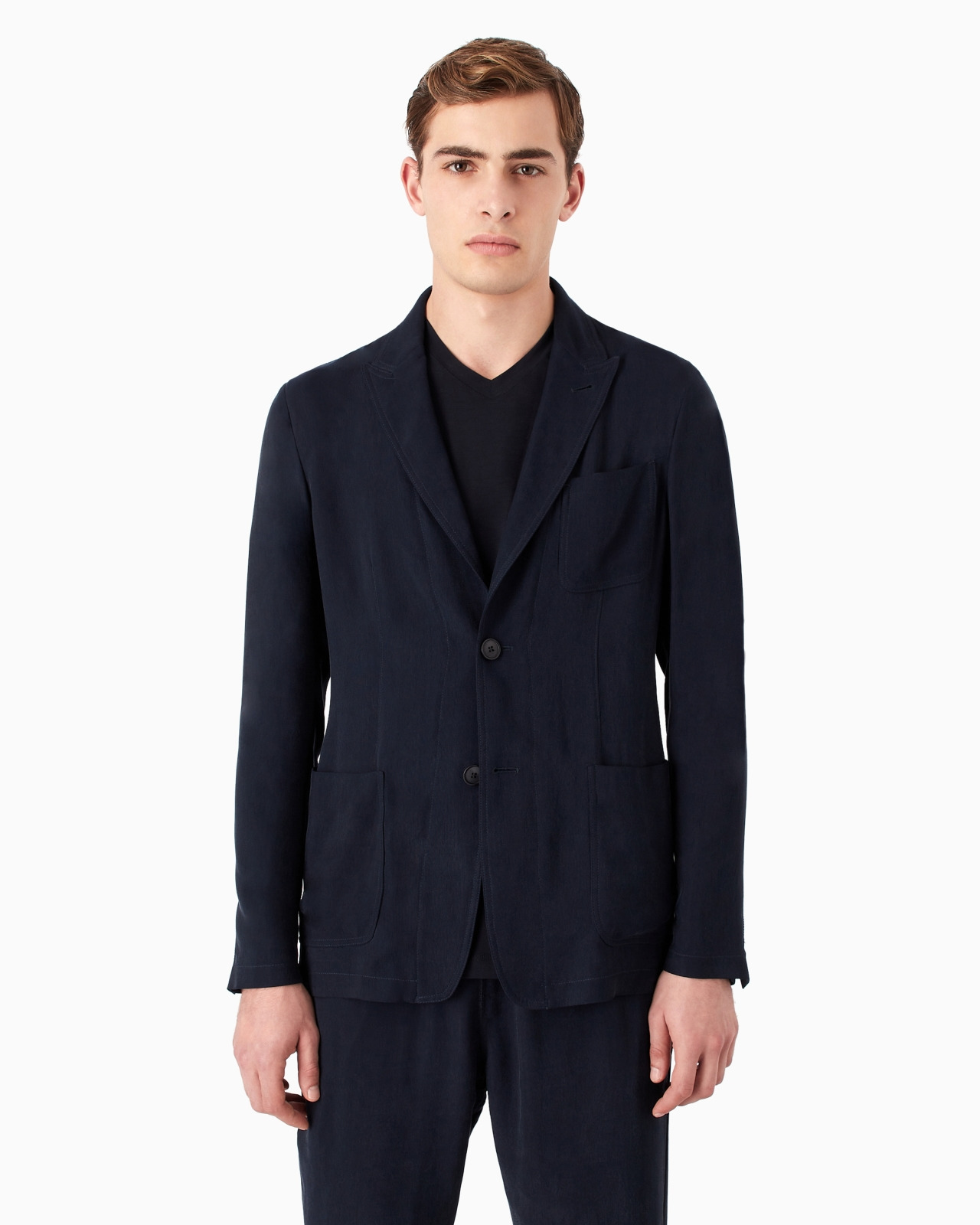 Icon single-breasted jacket in cupro - 2