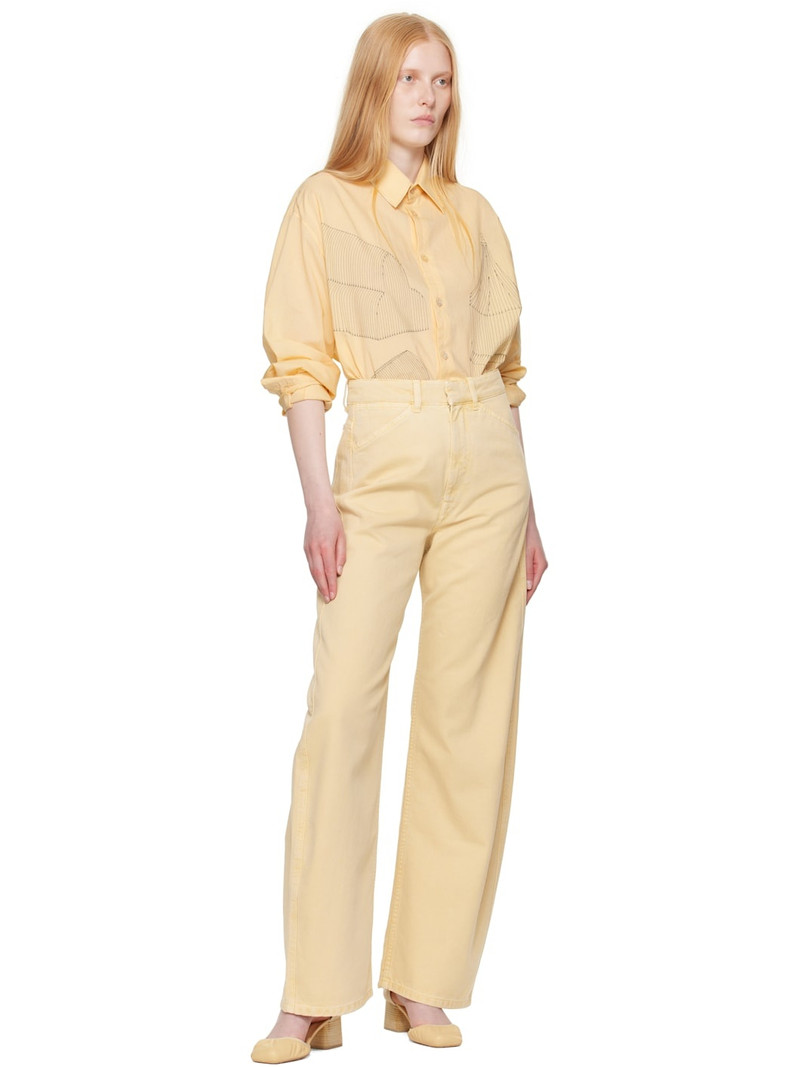 Lemaire Yellow High Waisted Curved Jeans outlook