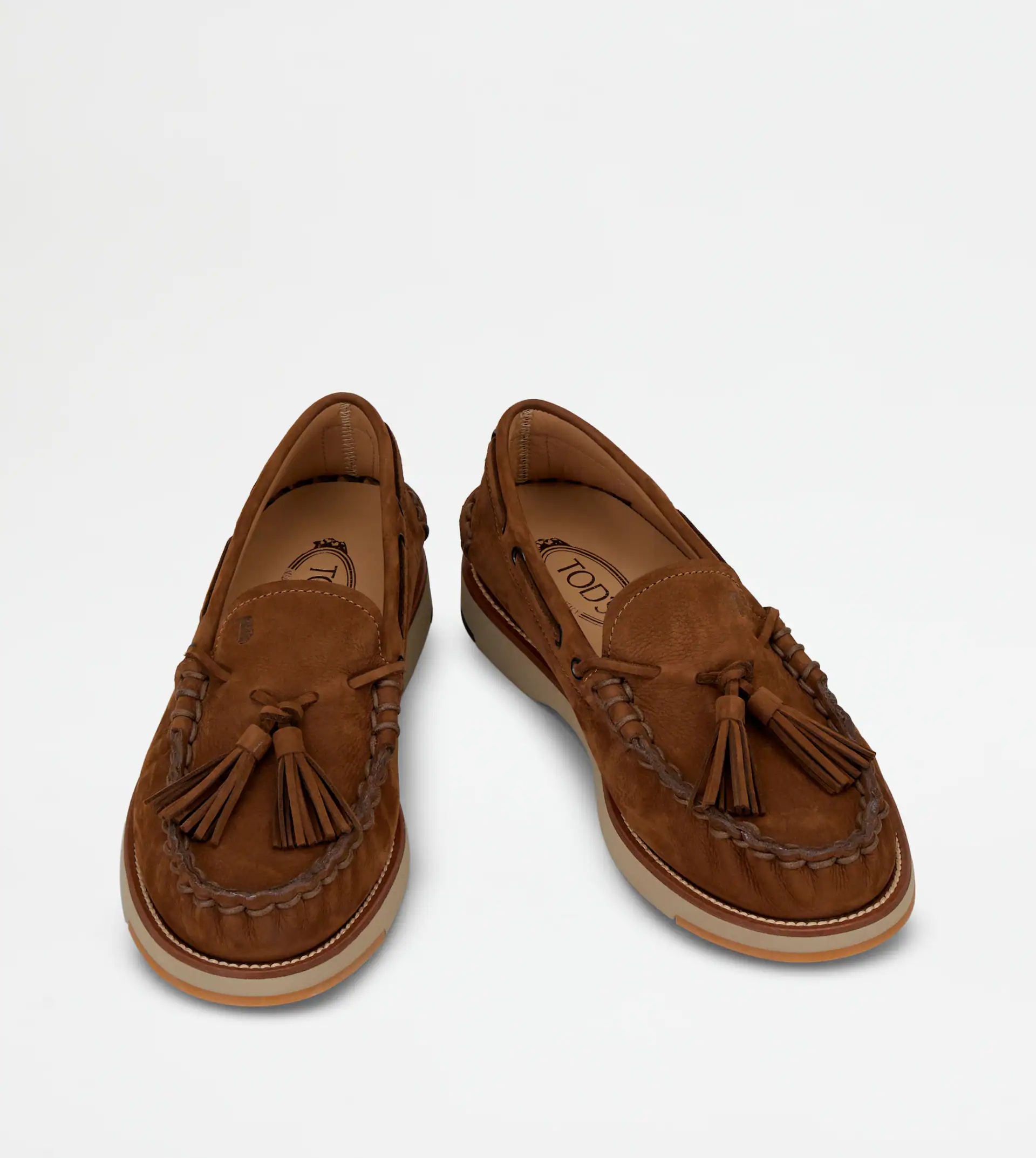 LOAFERS IN NUBUCK - BROWN - 5