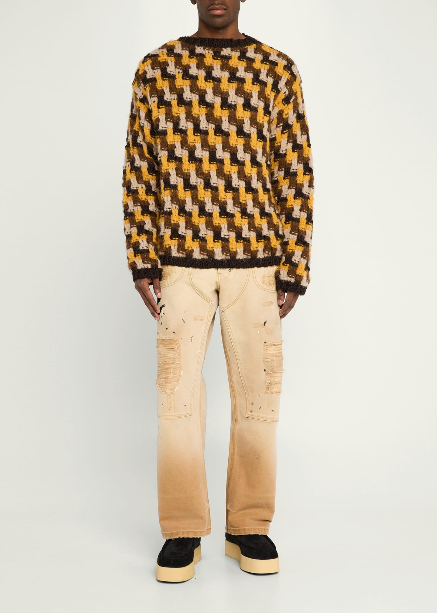 Men's Distressed Canvas Carpenter Pants - 2