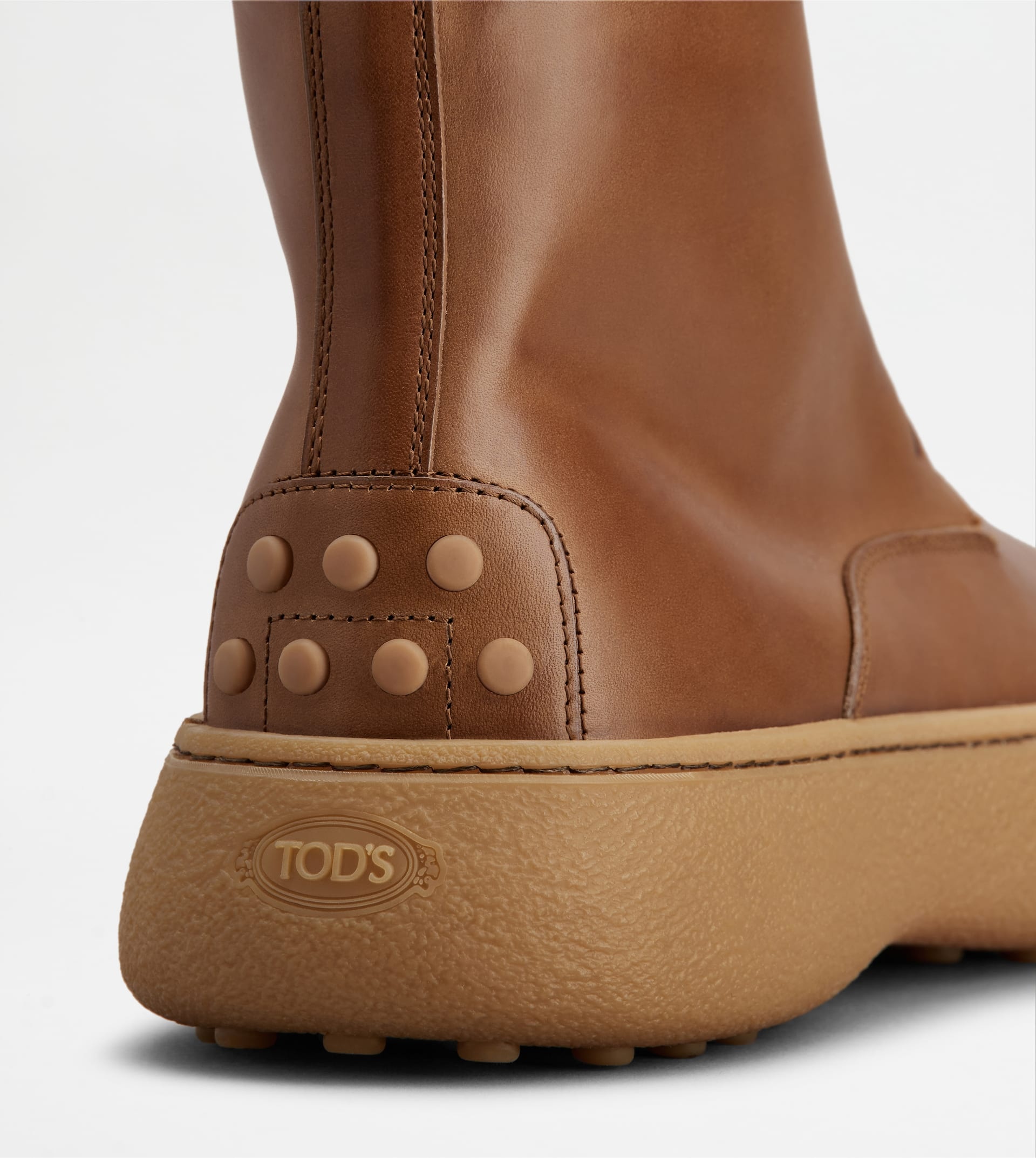 TOD'S W. G. LACE-UP ANKLE BOOTS IN LEATHER - BROWN - 5