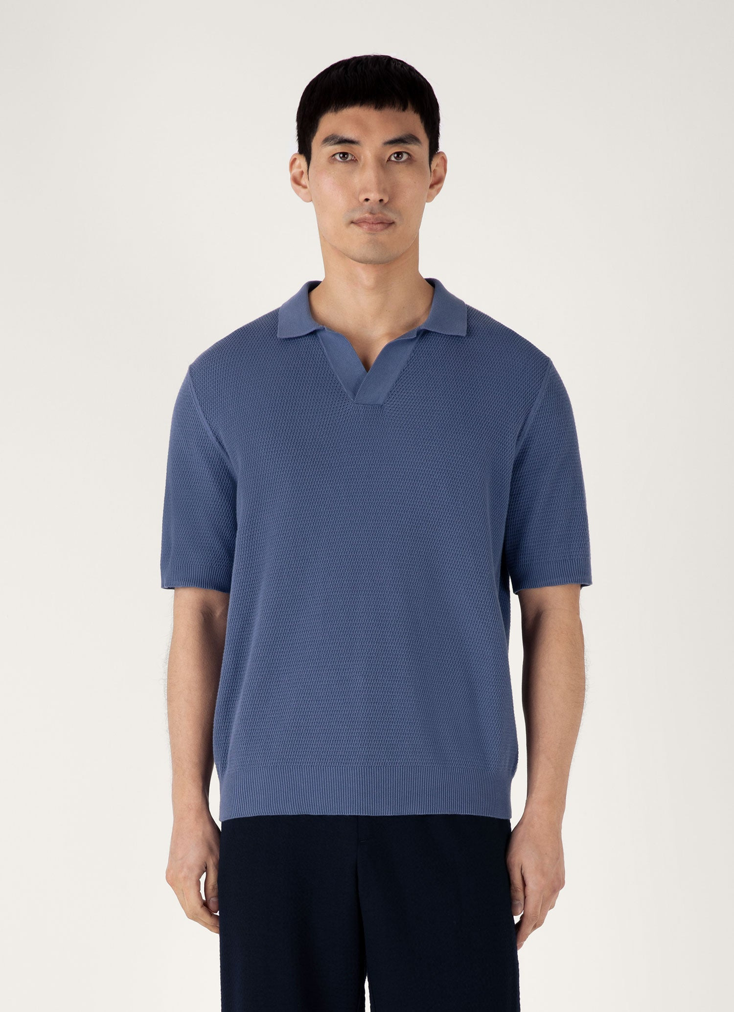 Compact Mesh Knit Polo Shirt - 2
