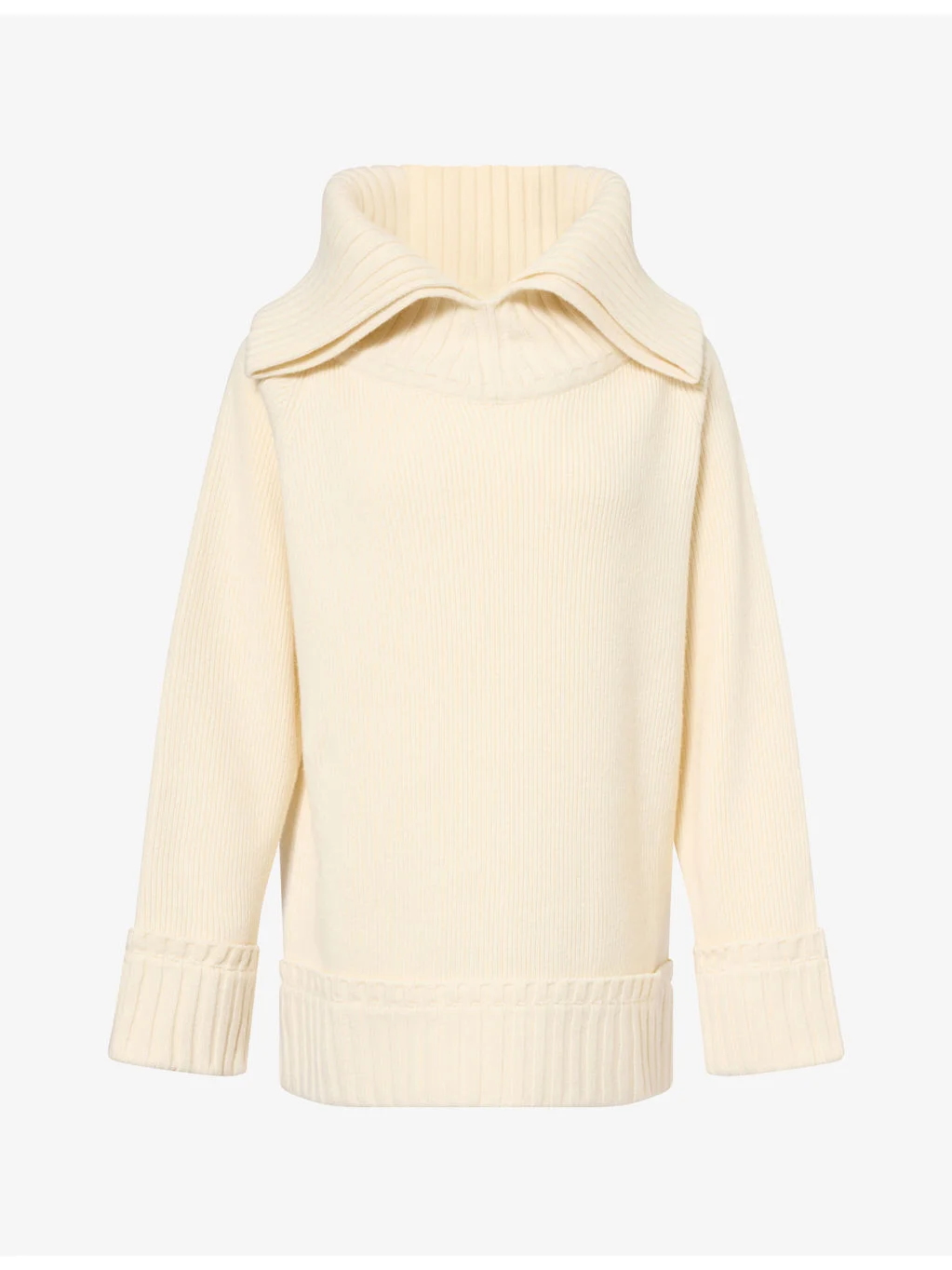 Wide-Collar Wool-Blend Jumper - 1