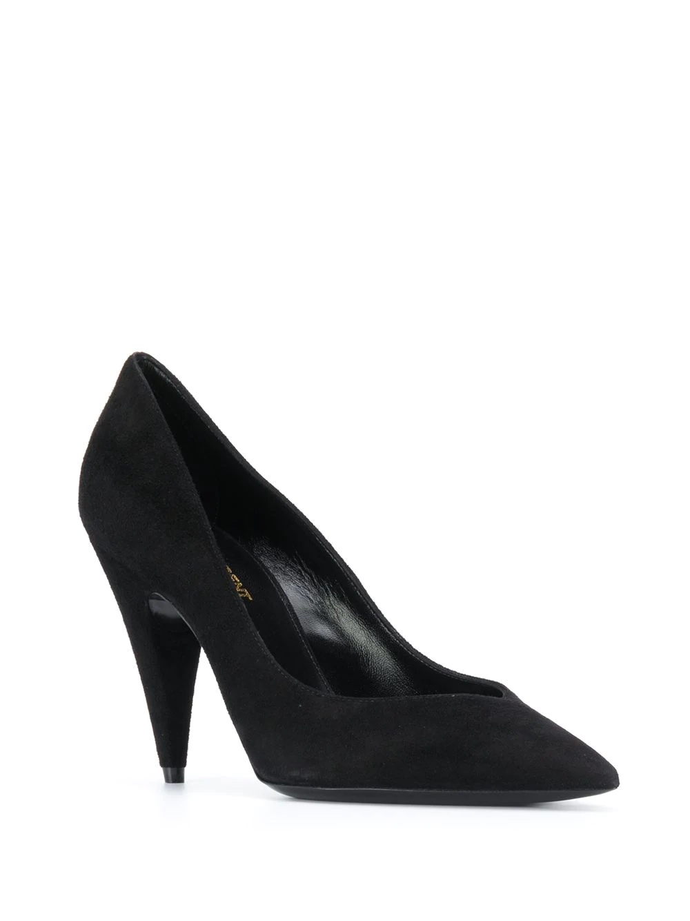 cone heel pointed toe pumps - 2