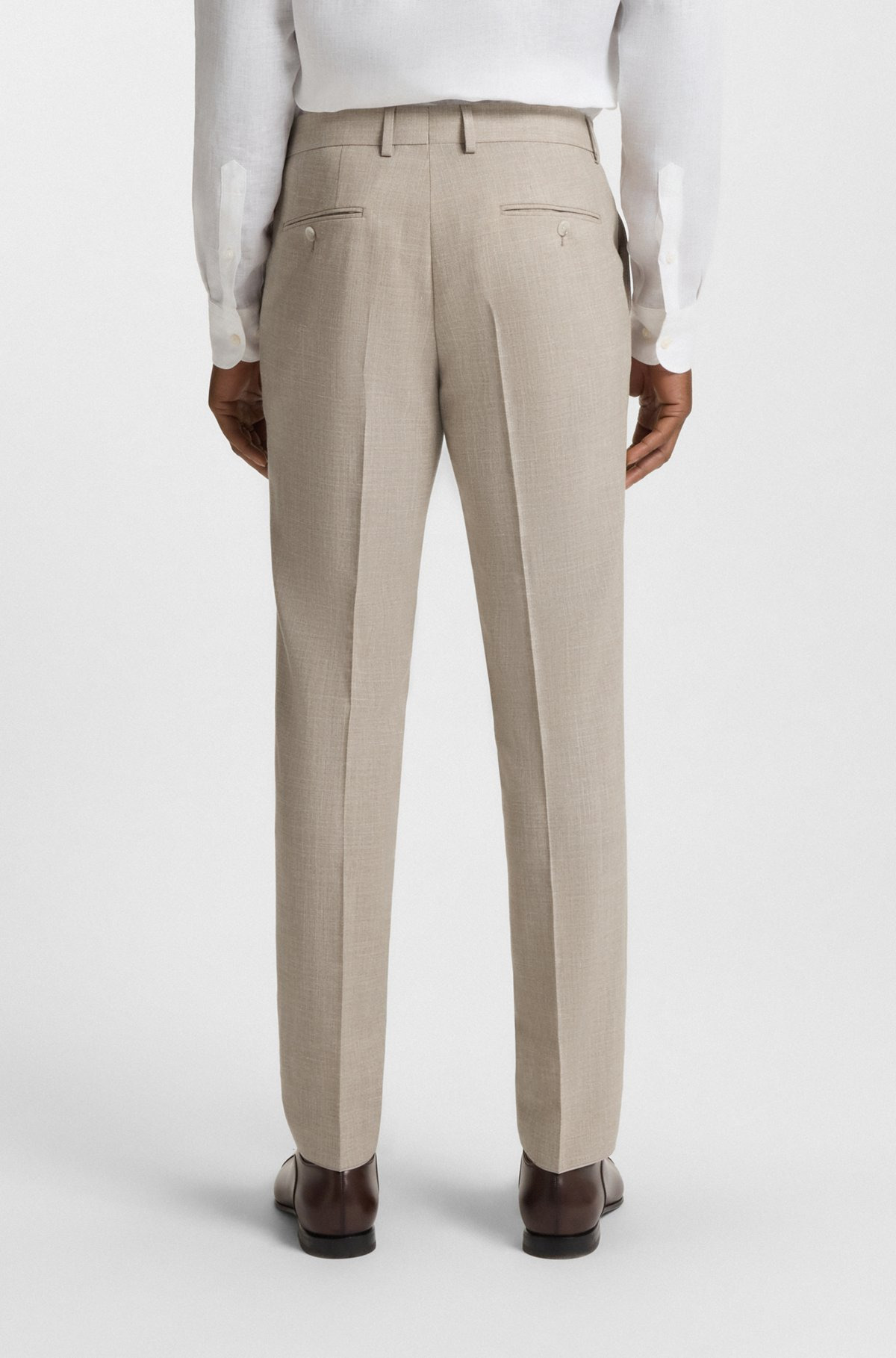 TWO-PIECE SUIT IN VIRGIN WOOL, SILK AND LINEN - 7