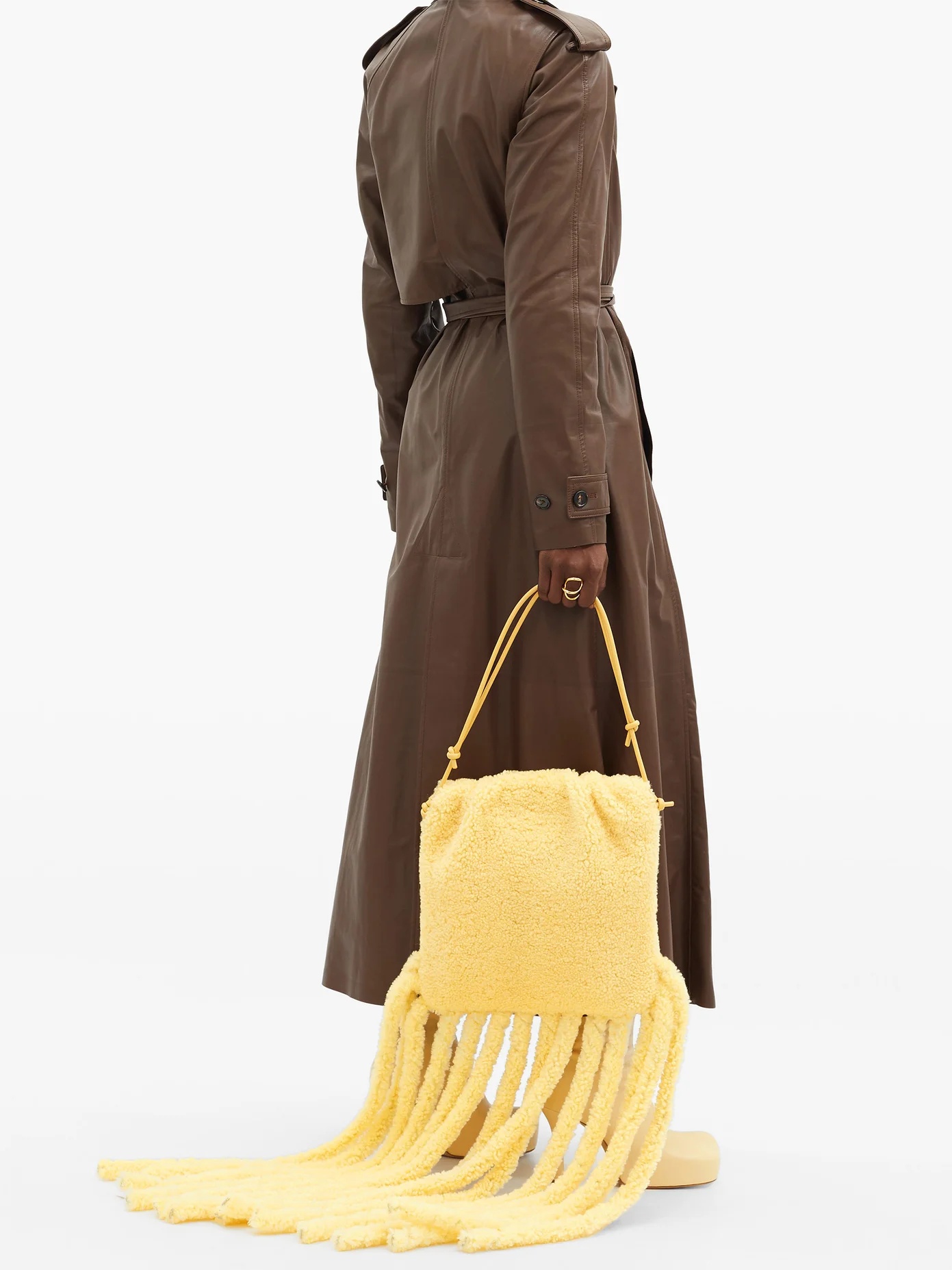 The Fringe shearling pouch - 7