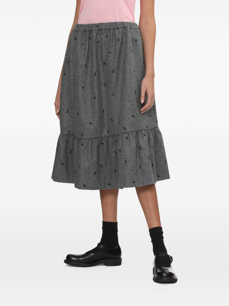 ruffled print midi skirt 3