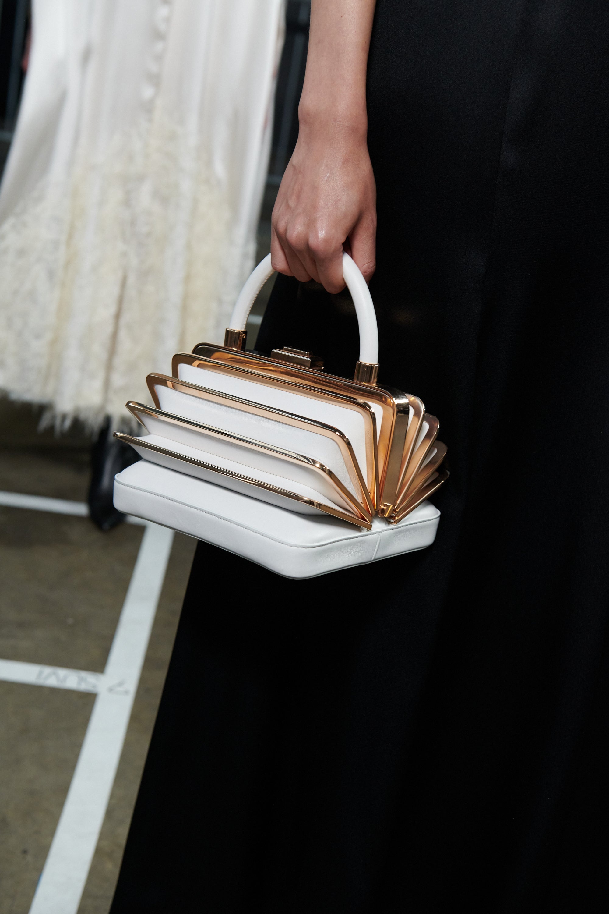 Diana Midas Bag in Ivory Nappa Leather - 5