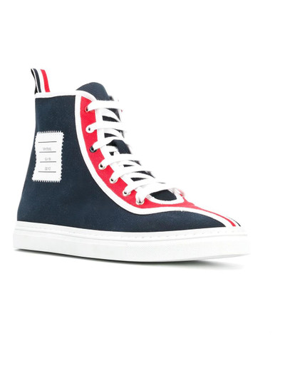 Thom Browne 4-Bar Paper Label Hi-Top Trainer outlook